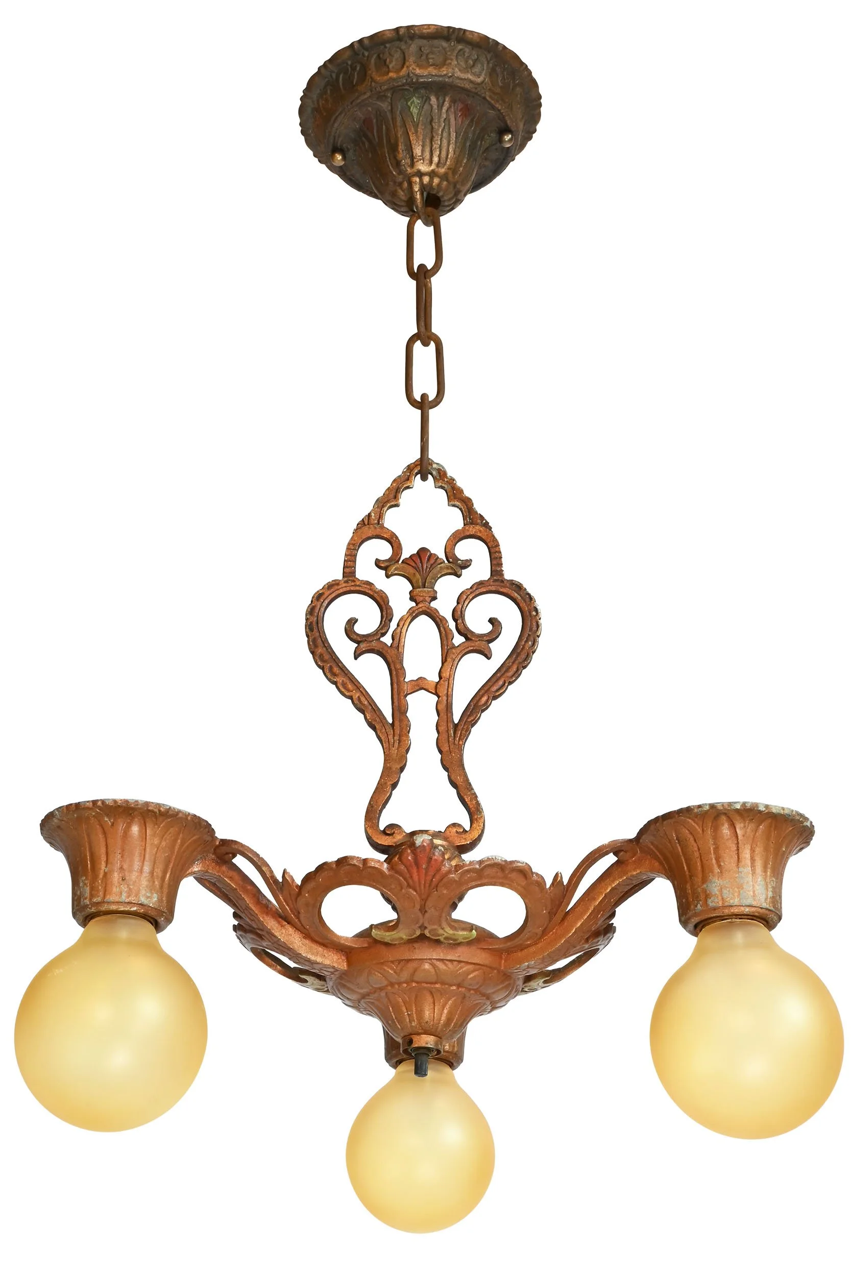 27773 polychrome aluminum three bare bulb chandelier 2.jpg