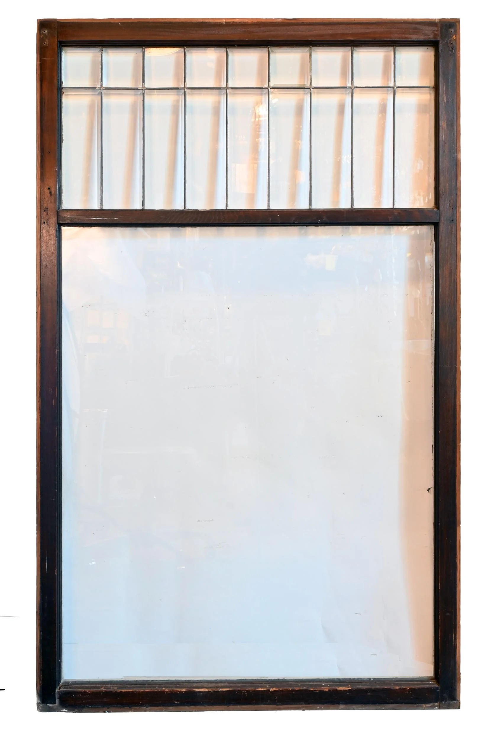 square & rectangle designed beveled half inch top picture window