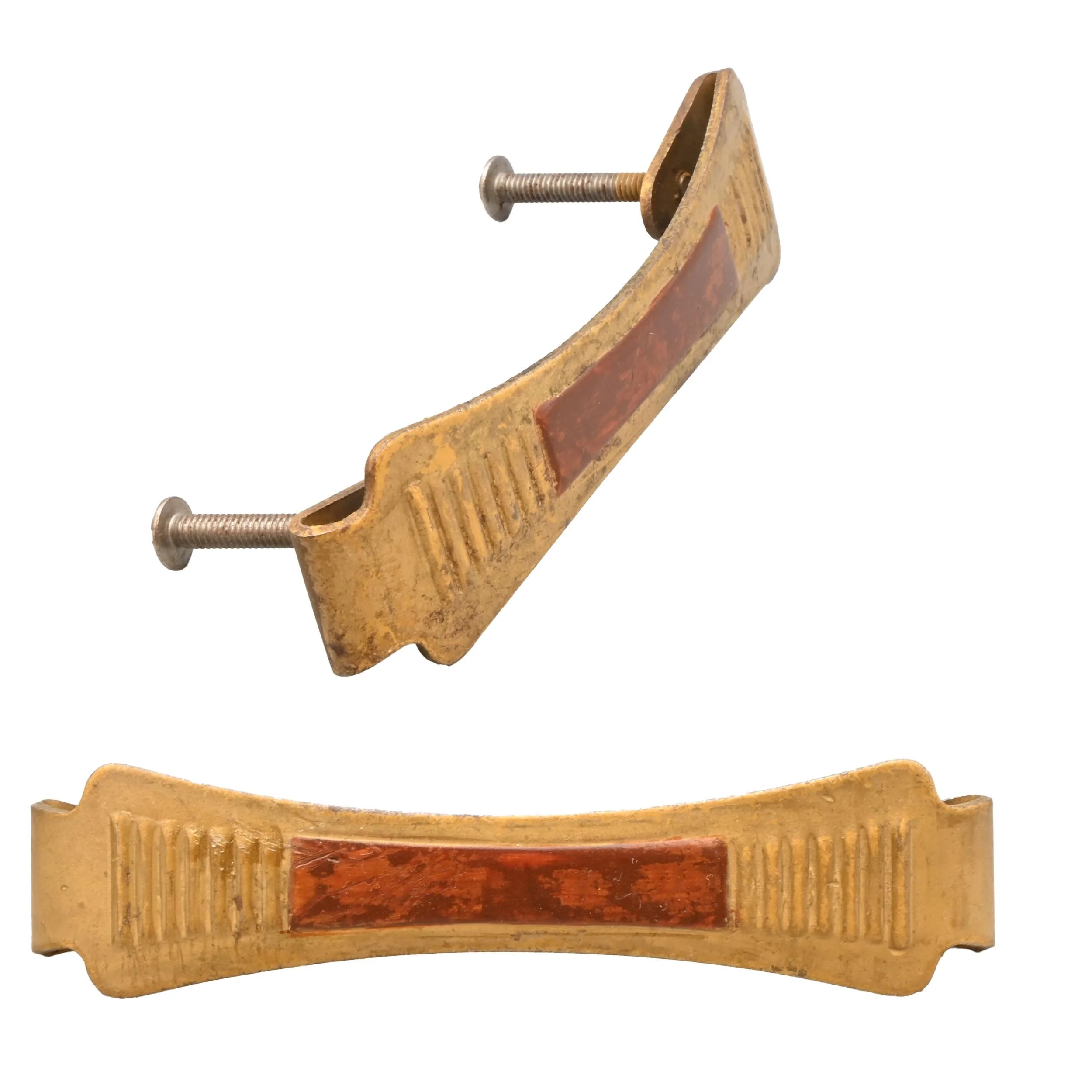 27835 brass plate deco polychrome drawer pull set 1.jpg