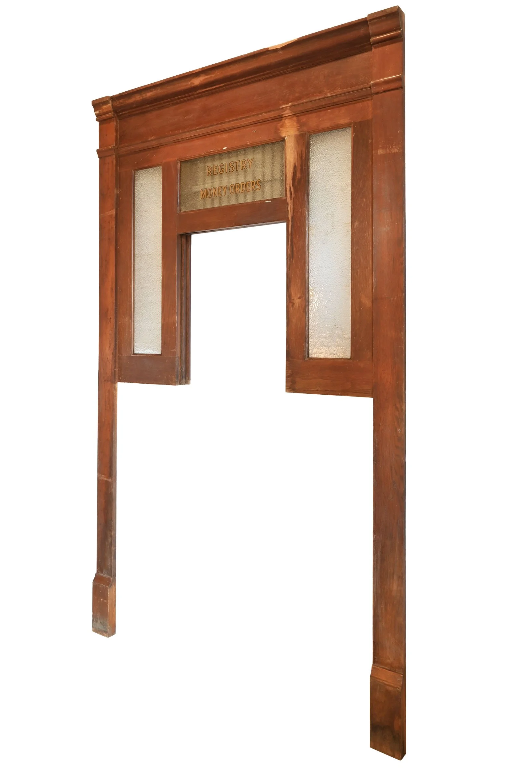 27609 oak post office "registry : money orders" window with retracting cage and textured glass window 2.jpg