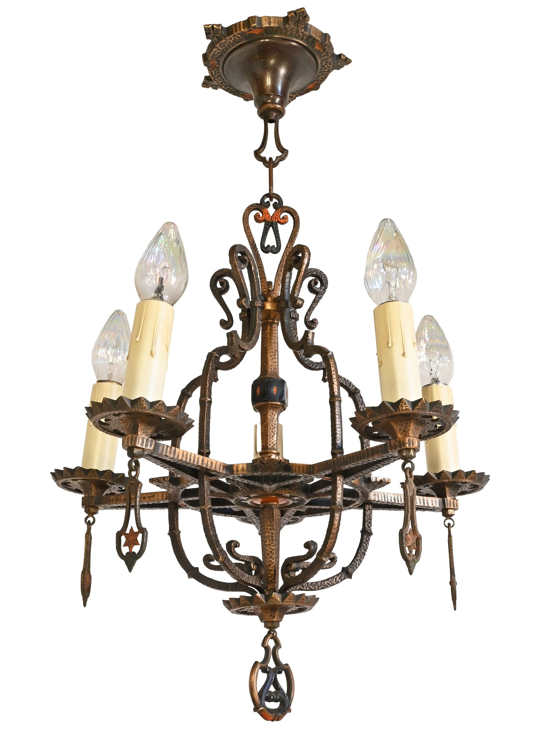 46828 moe bridges tudor revival five candle chandelier with subtle polychrome 2.jpg