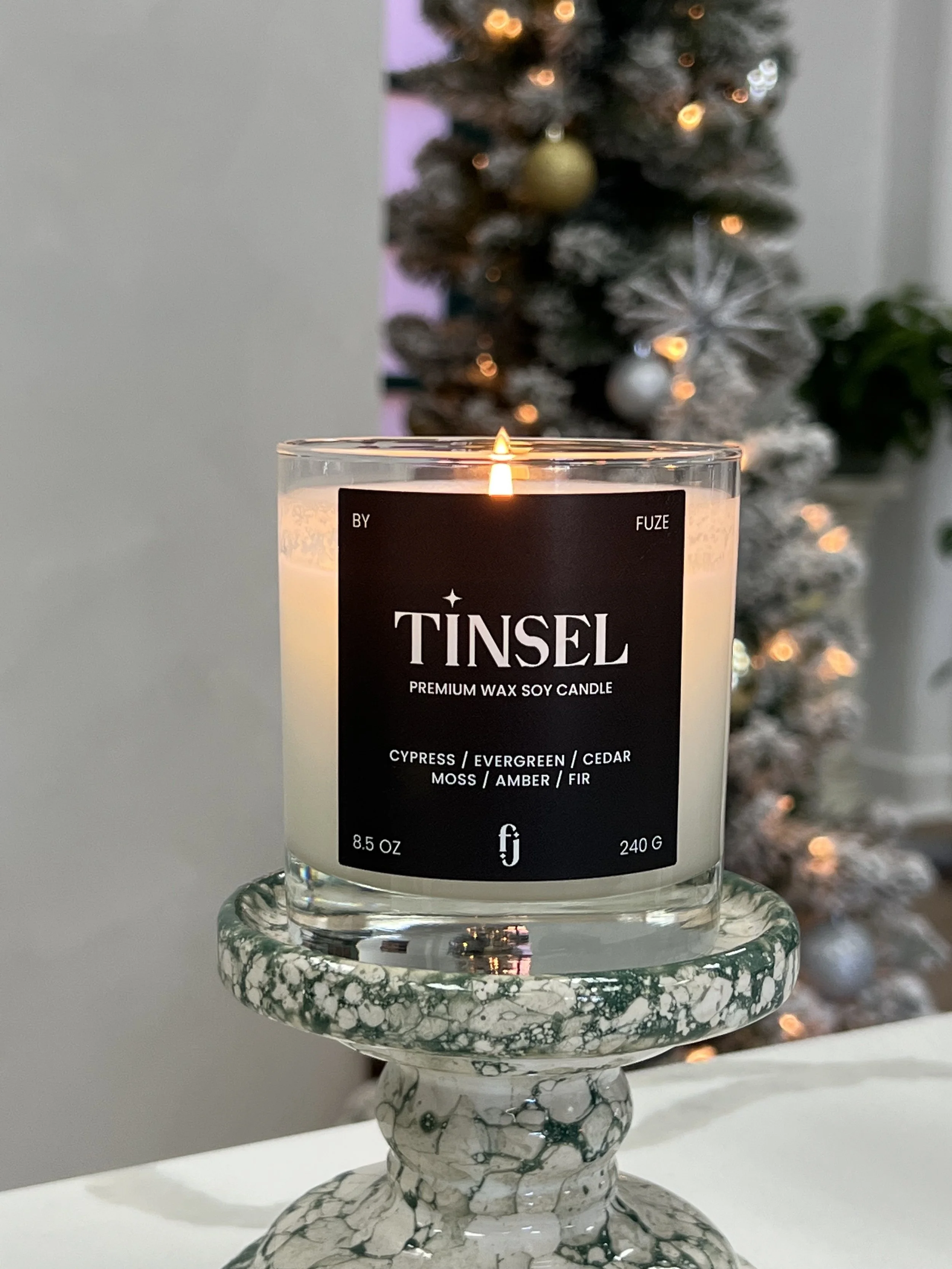 Tinsel Candle