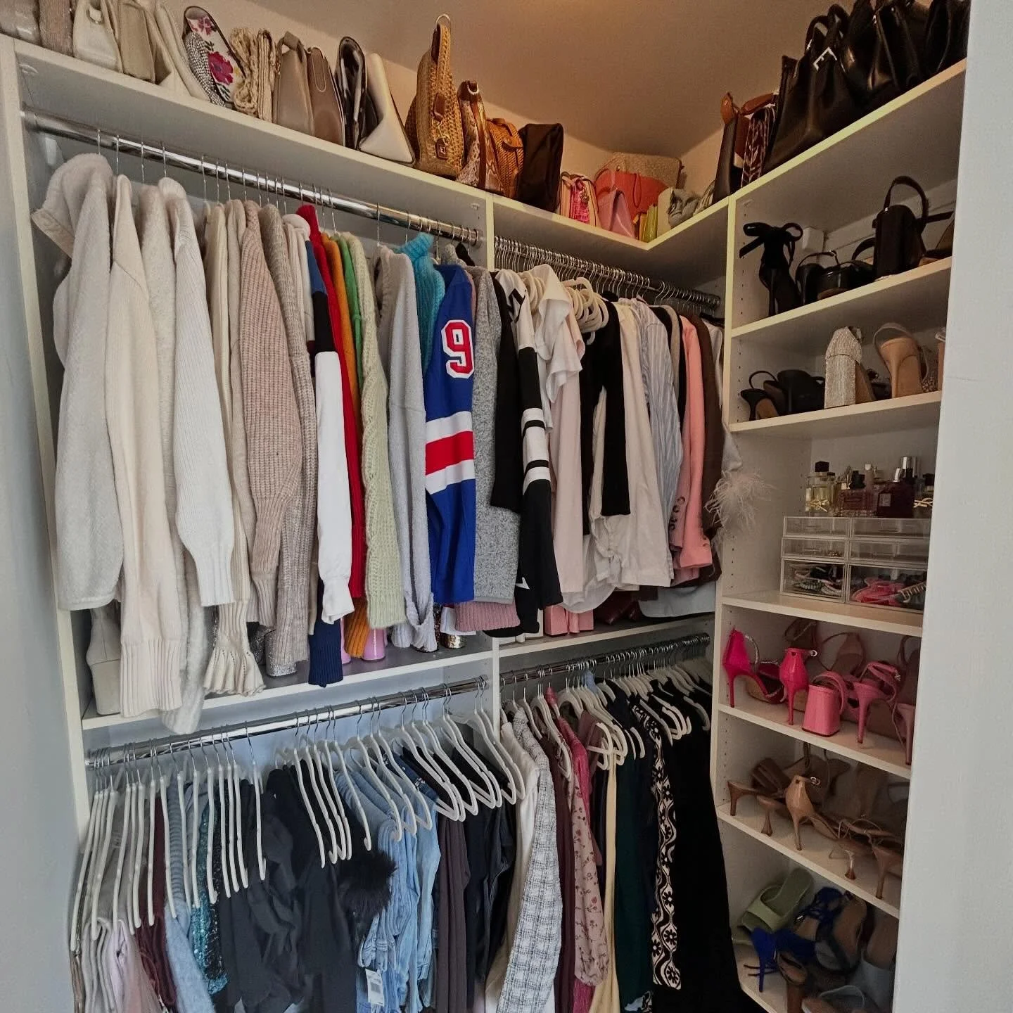 Utilizing every inch of an NYC closet🌈⭐️