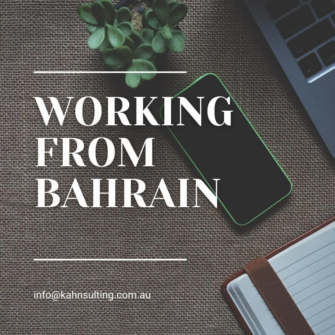 Hey everyone!

Just wanted to give you a quick update on what's happening at our firm. 

Our Director and Founder will be working remotely in Bahrain for the month of Ramadan, but no worries, he will still available for Zoom calls after hours (WST) i