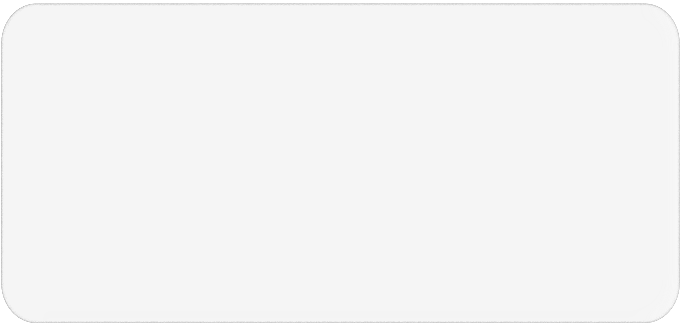 A debossed rectangle beneath the text