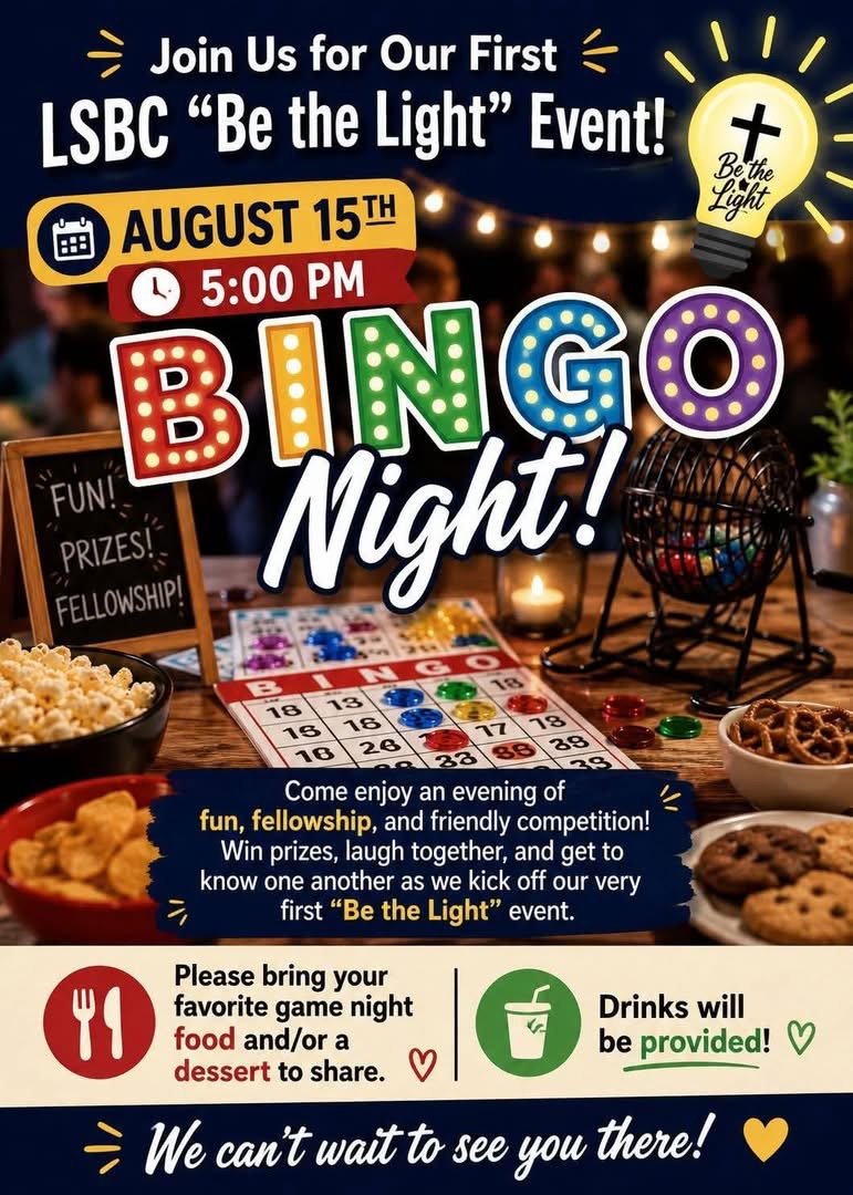 Be the Light Bingo Night