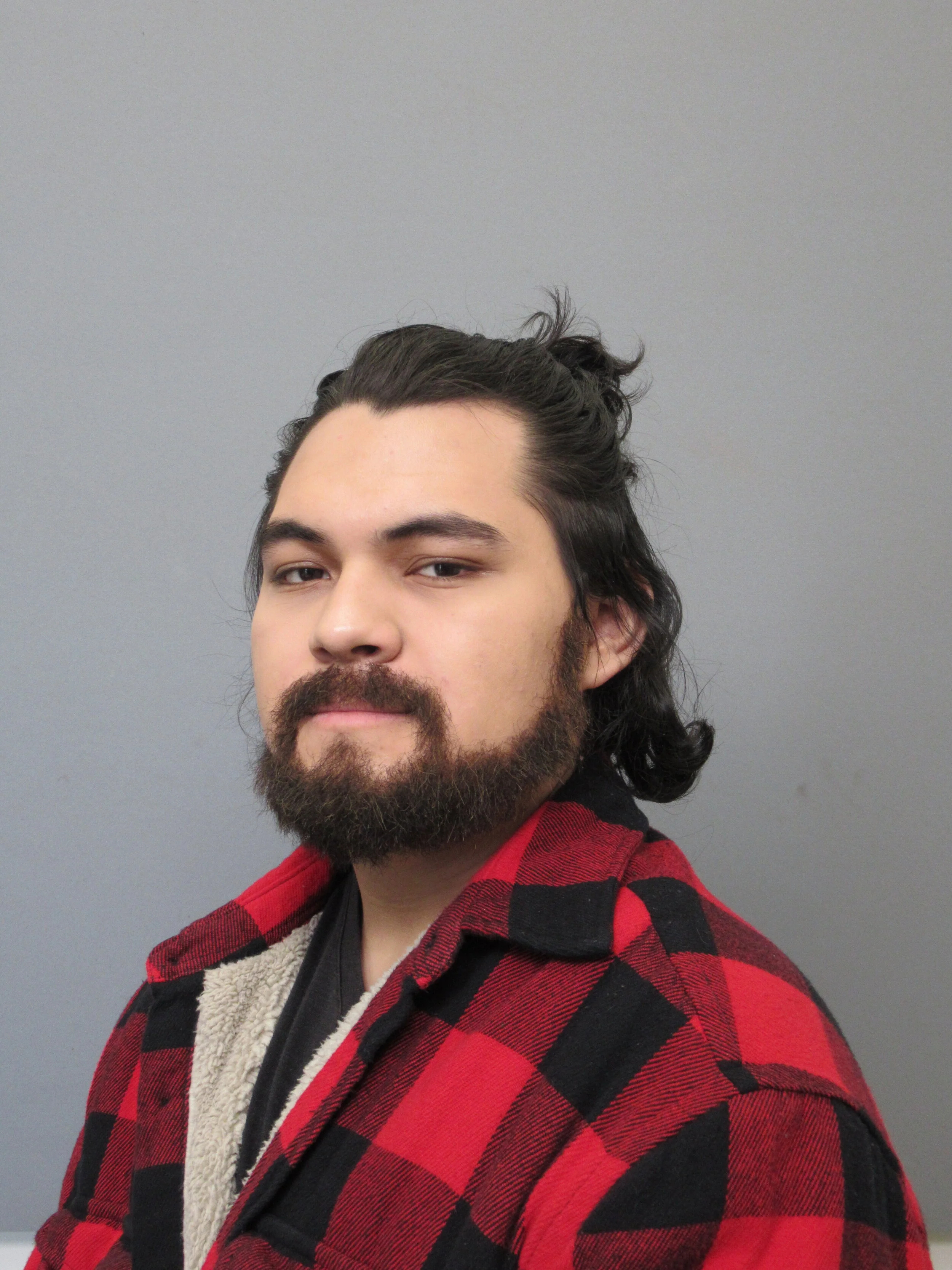 Hand laid facial hair