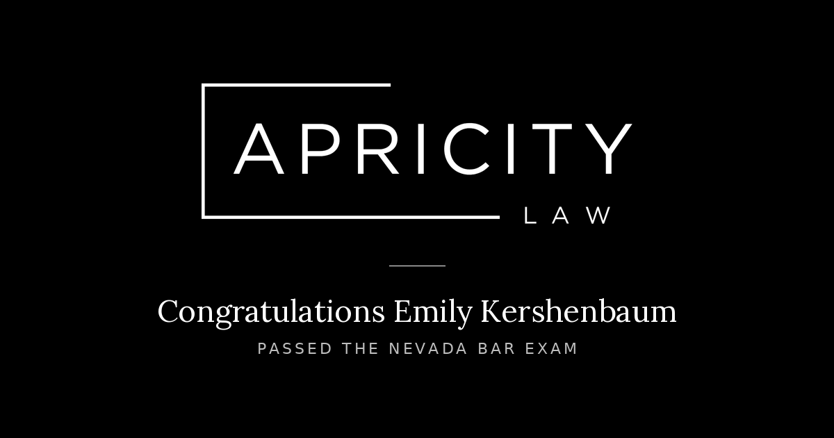 Congratulations to Emily Kershenbaum on Passing the Nevada Bar Exam