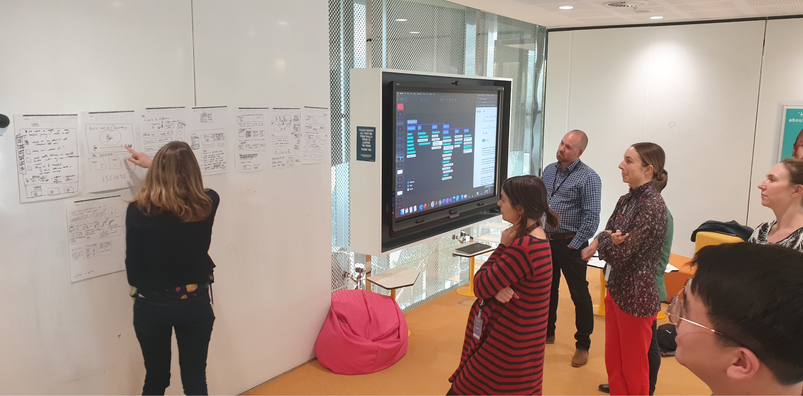 Setup and facilitated collaborative ideation workshops with various business units (Digital, Technology, CX, UX/Product design and more) to visualise ideas through paper prototypes.