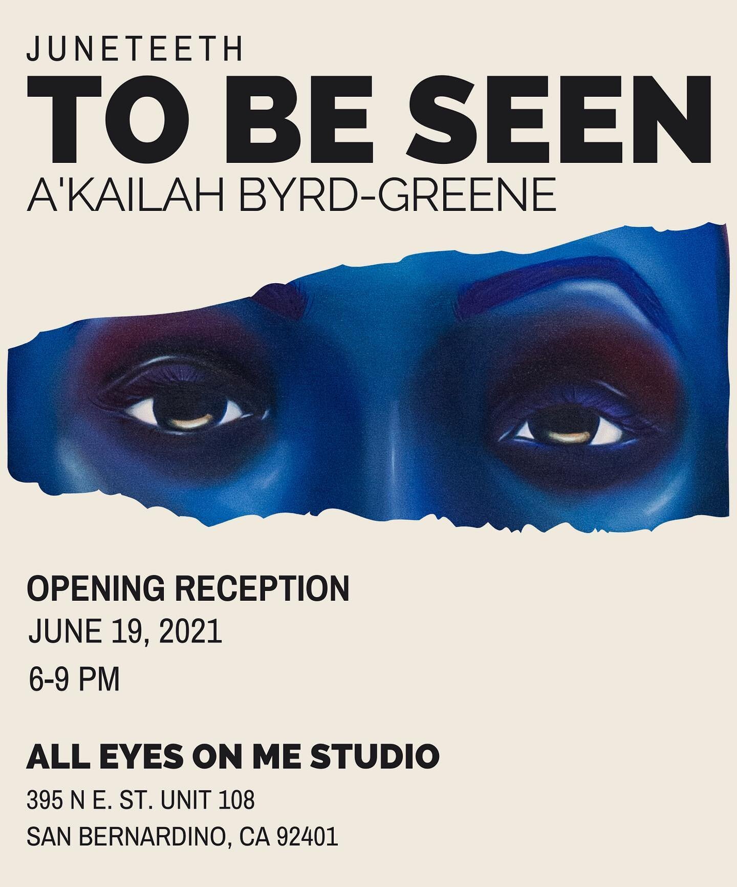 Tomorrow! Come join us at @alleyesonmestudio and celebrate my first in person solo show! ✨Excited for you all the see! 

#juneteenth #blacklivesmatter #blackart #blackgirlmagic #soloshow #painter #artistsoninstagram