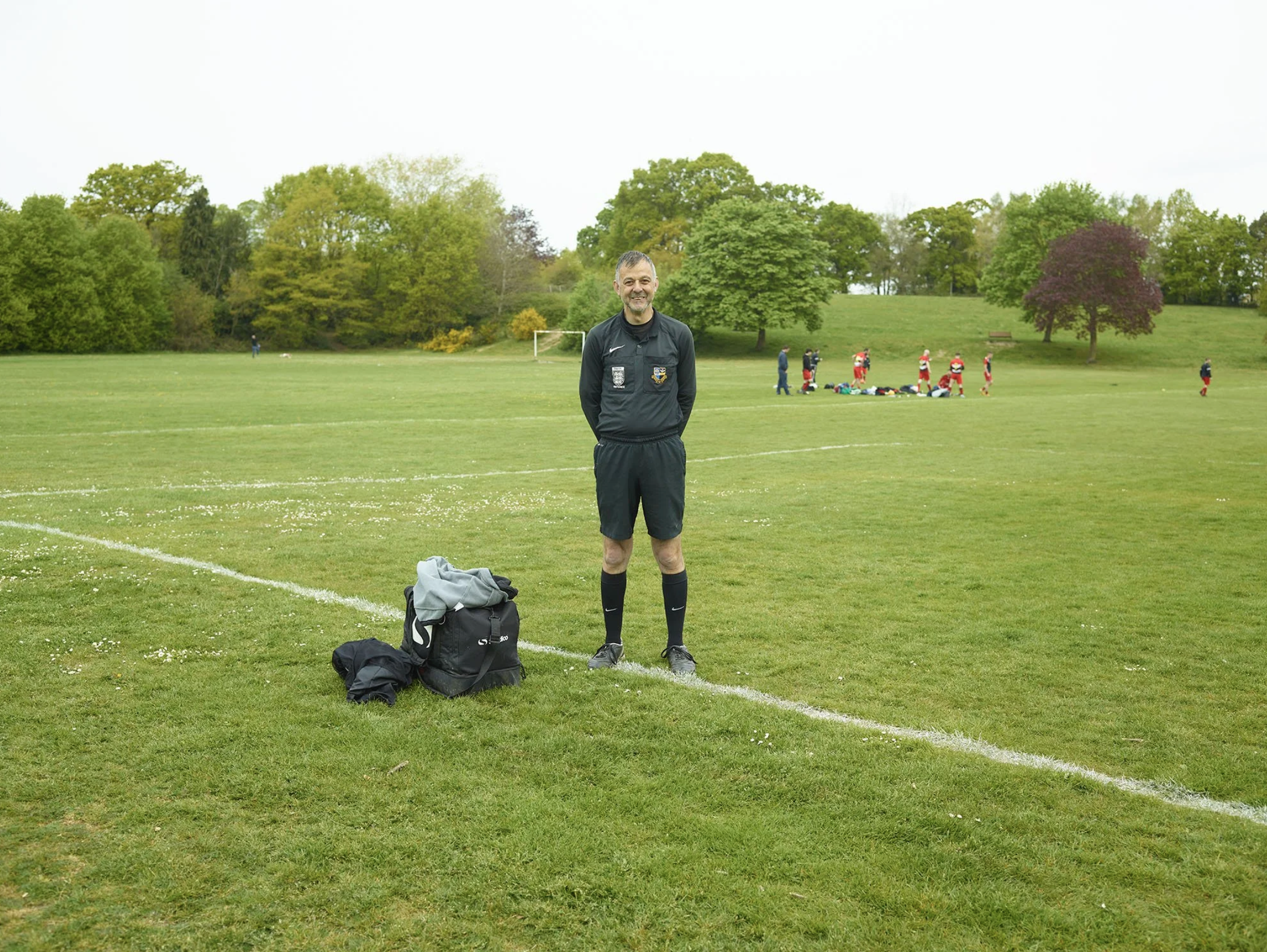 Match Official Paul Falzon, FC Barossa 1st v Camberley Magpies 1st, Aldershot and Camberley Sunday Football League - Division 5. Venue: Rectory Road Playing Fields
