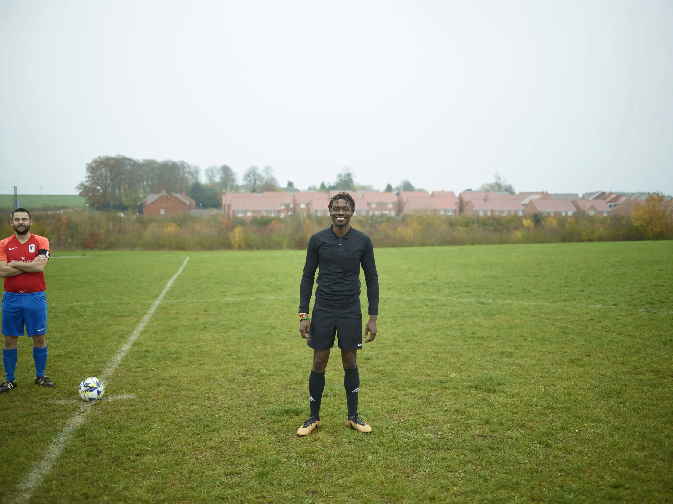 Match Official Nicholas Asamoah, Picket Piece First v Upper Clatford Spartans, Andover & District Sunday Football League - Division 3. Venue: Picket Twenty Sports Ground, Pitch 3