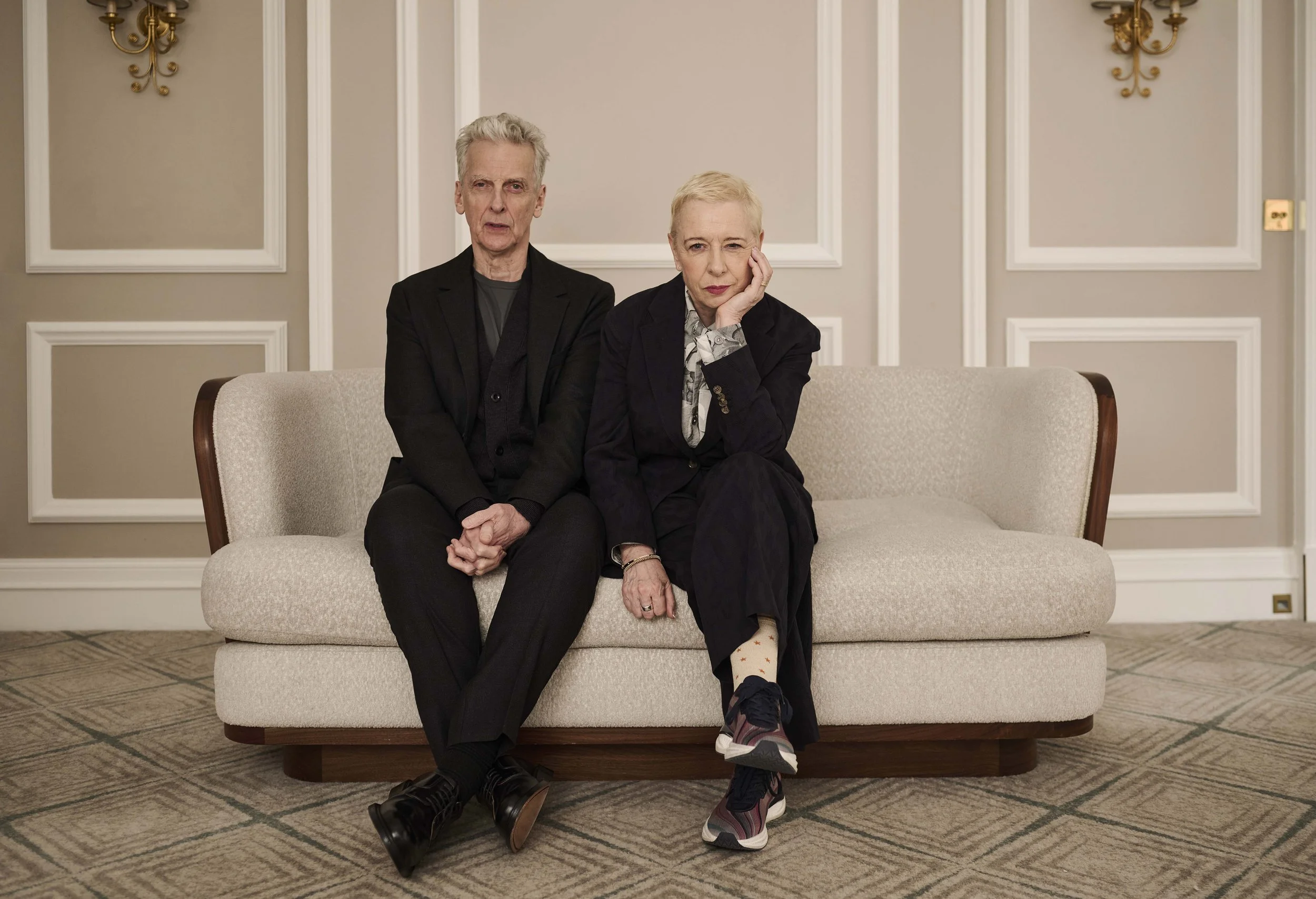 Actor Peter Capaldi and his producer wife Elaine Collins, London, 2026