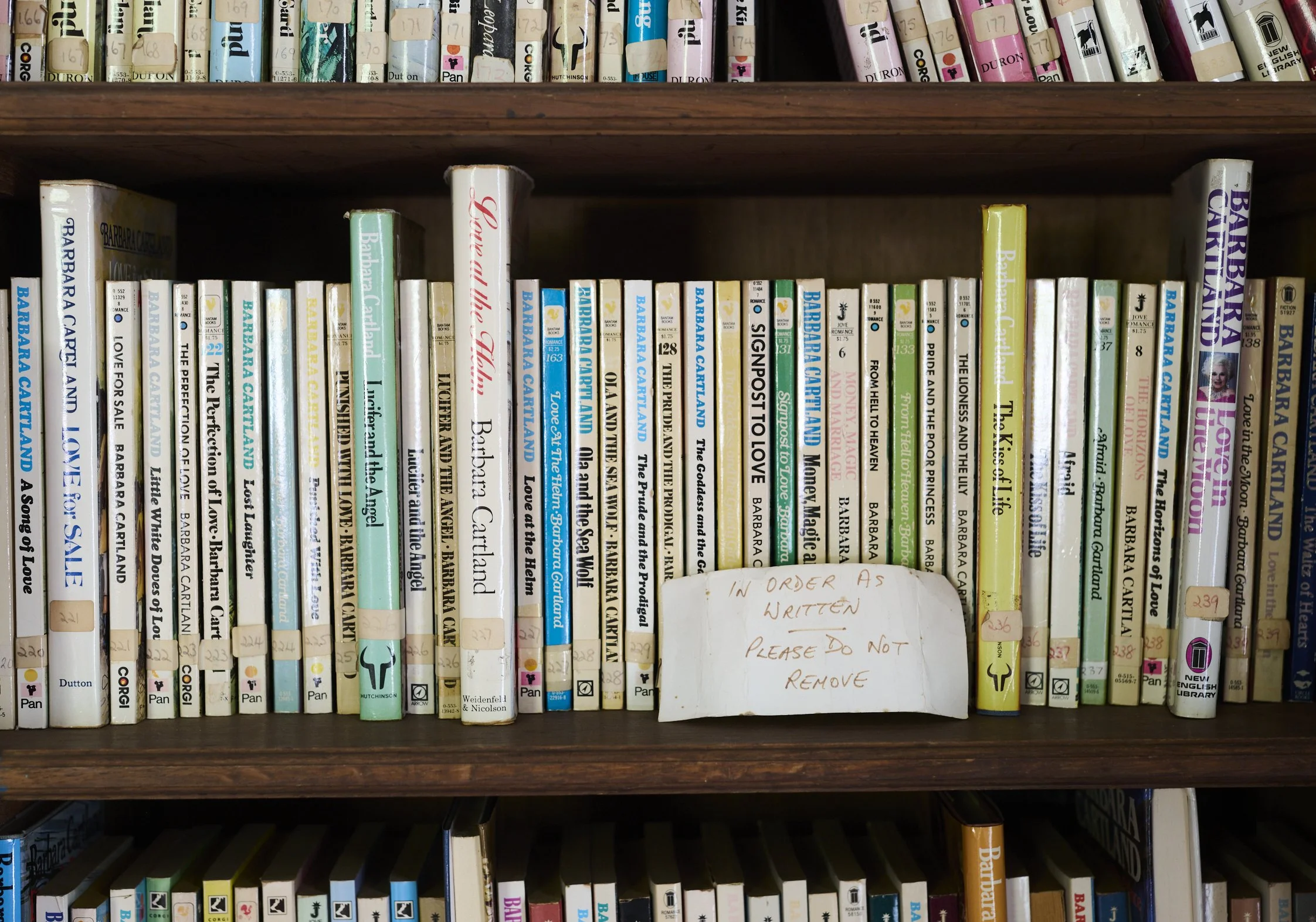 Barbara Cartland's Bookshelf.