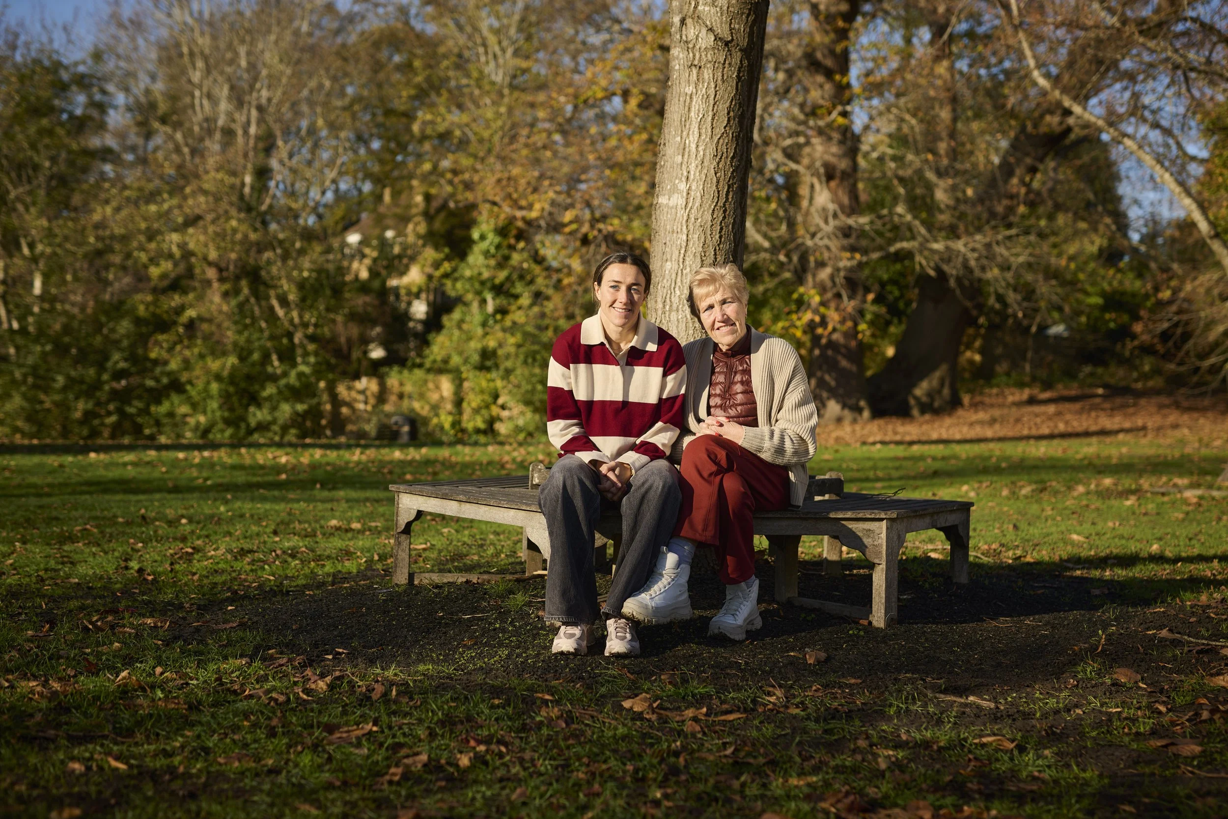 Lucy Bronze, the England footballer and her mum, Diane, a former teacher, London, 2025