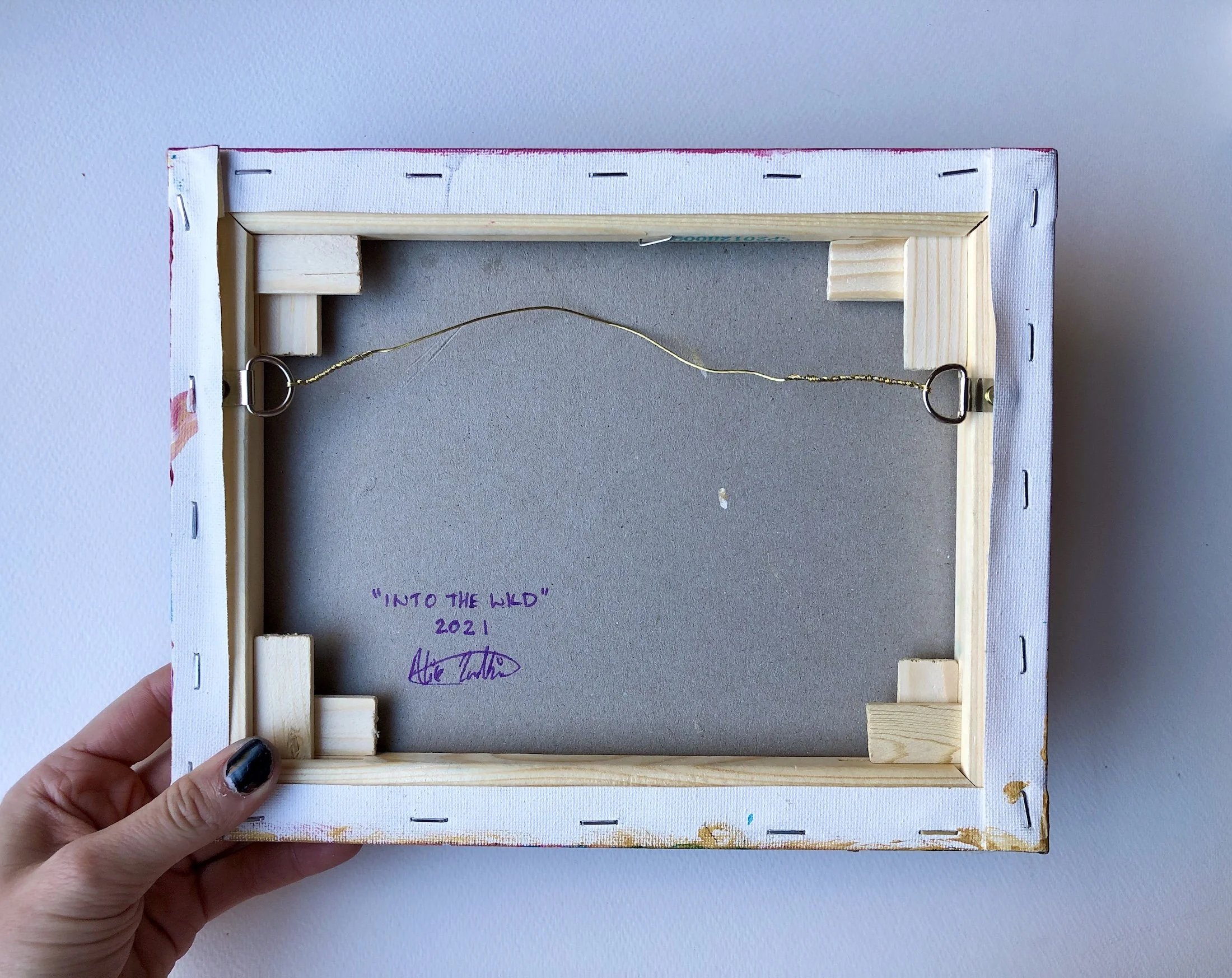 How To Attach Hanging Wire To A Canvas Painting In 7 Steps with Photos