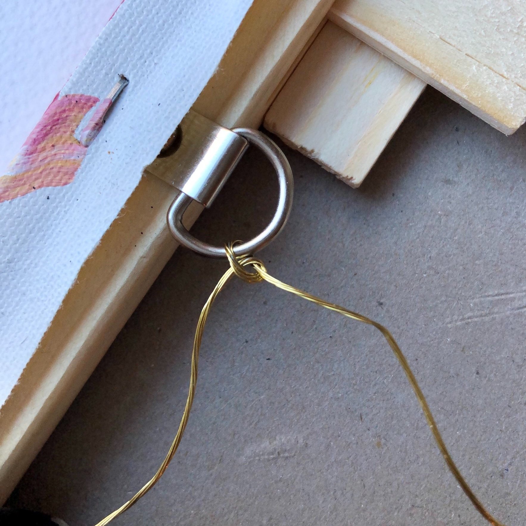 How to Attach Hanging Wire to a Canvas Painting in 7 Steps (with photos) —  ALICE LADKIN