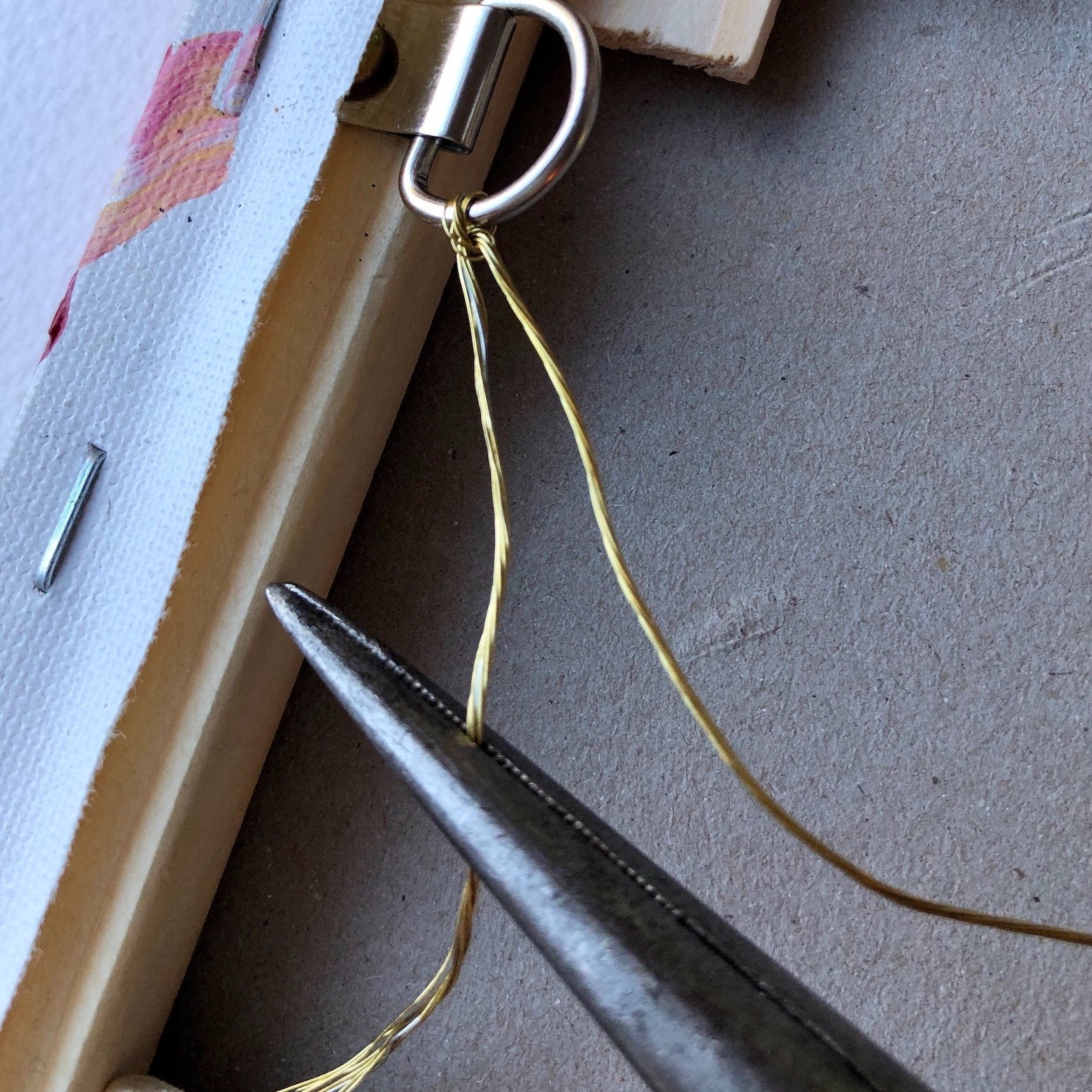 How to Attach Hanging Wire to a Canvas Painting in 7 Steps (with photos) —  ALICE LADKIN