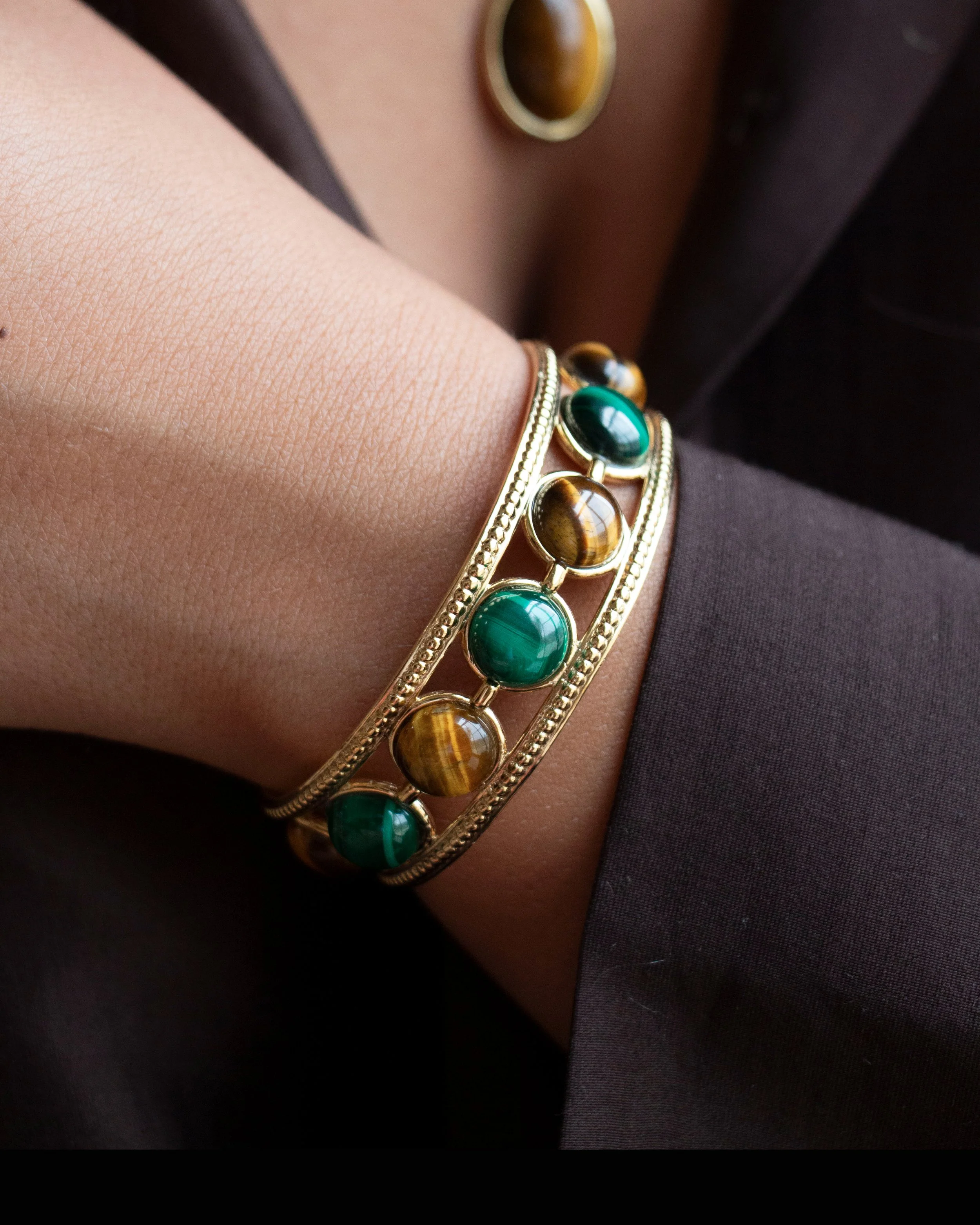 Bracelet pierre naturelle femme inspiration égyptienne – Nefertari Syracuse Paris