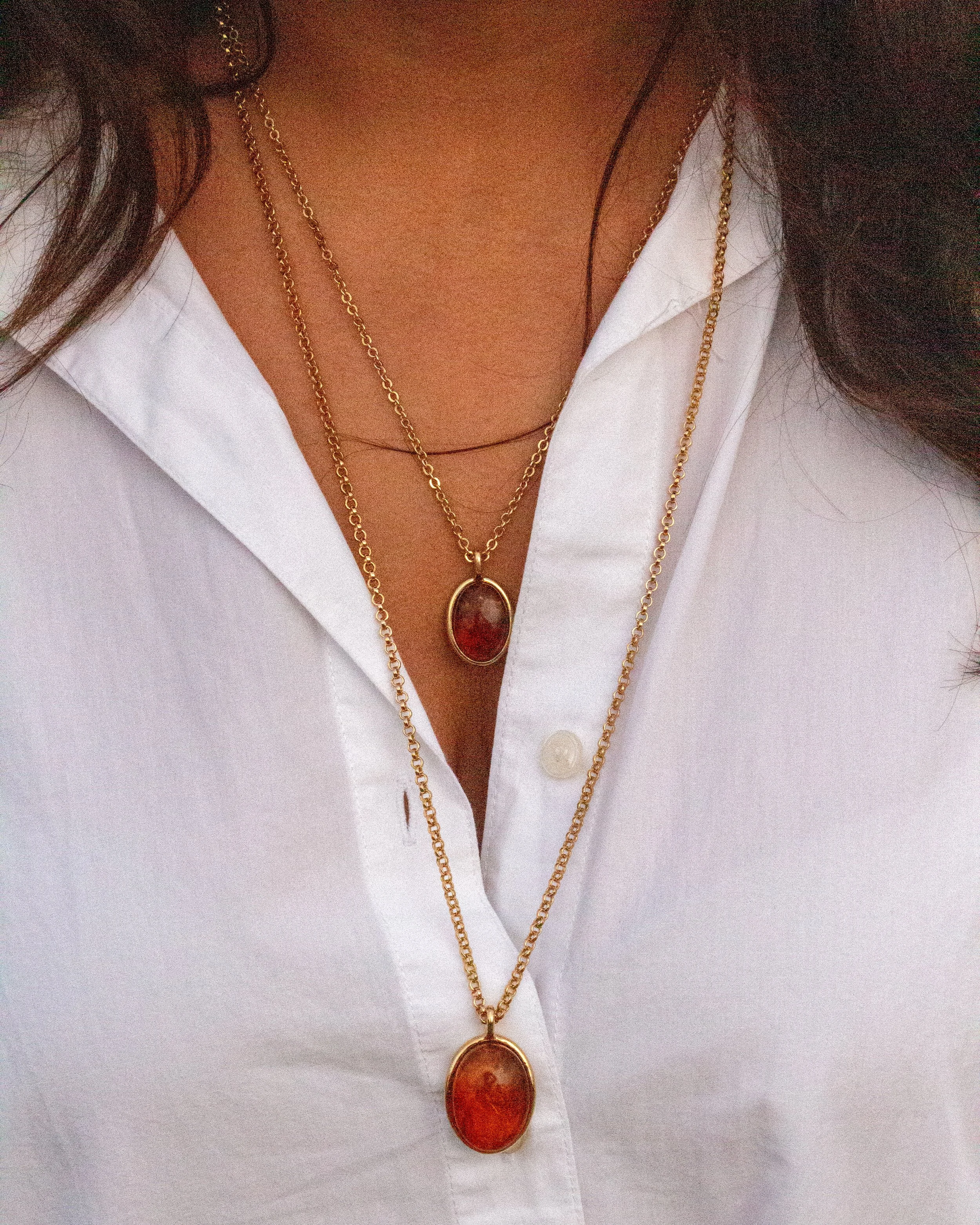 Collier Alexandrie grand modèle en ambre