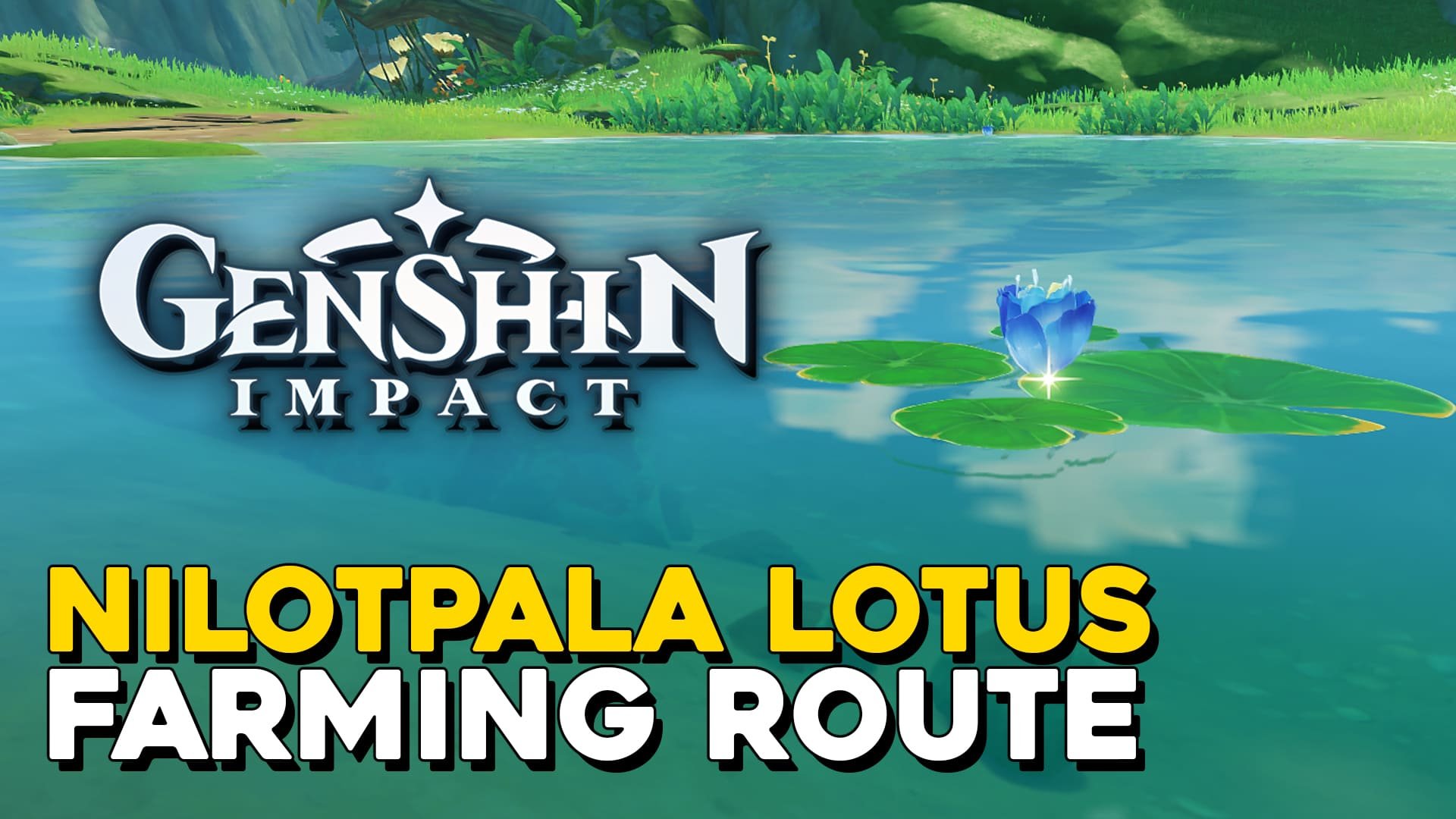Genshin Impact Nilotpala Lotus Farming Route (Nilotpala Lotus Locations).jpg