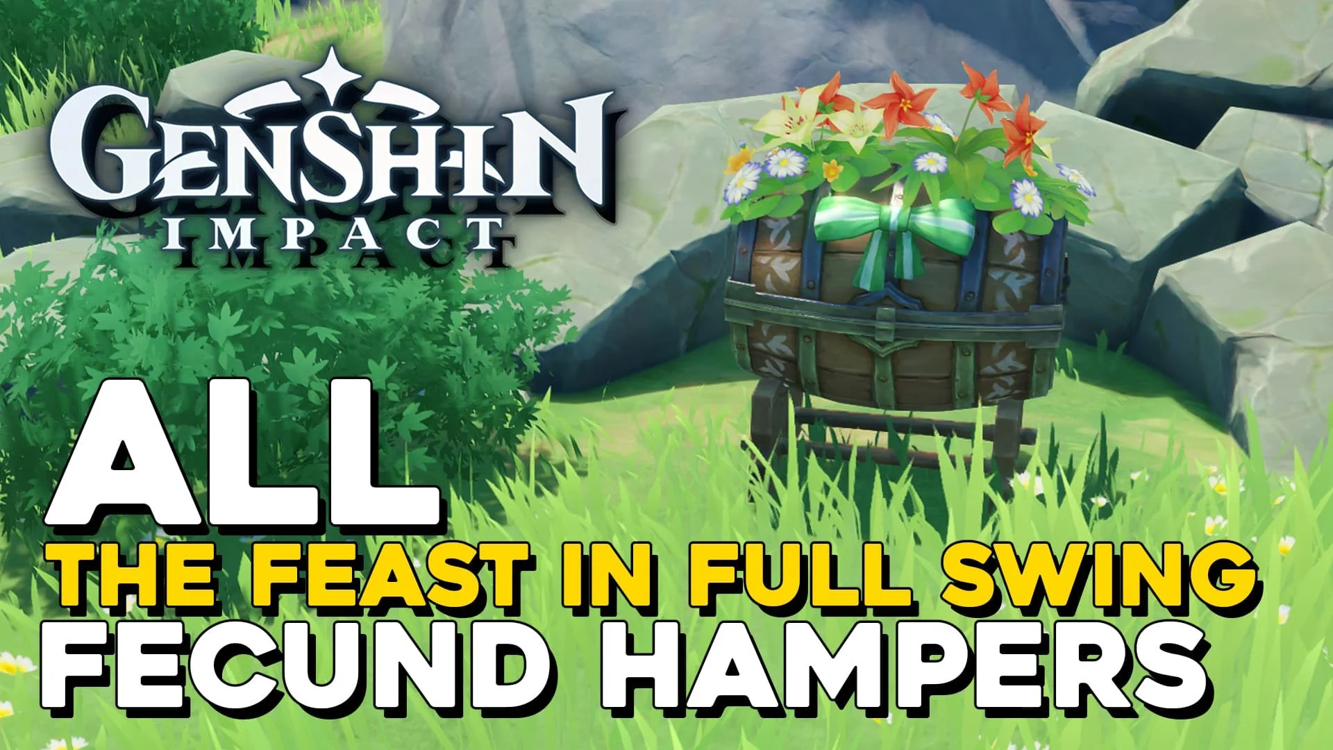 Genshin Impact All "The Feast In Full Swing" Chest Locations (All Fecund Hampers)
