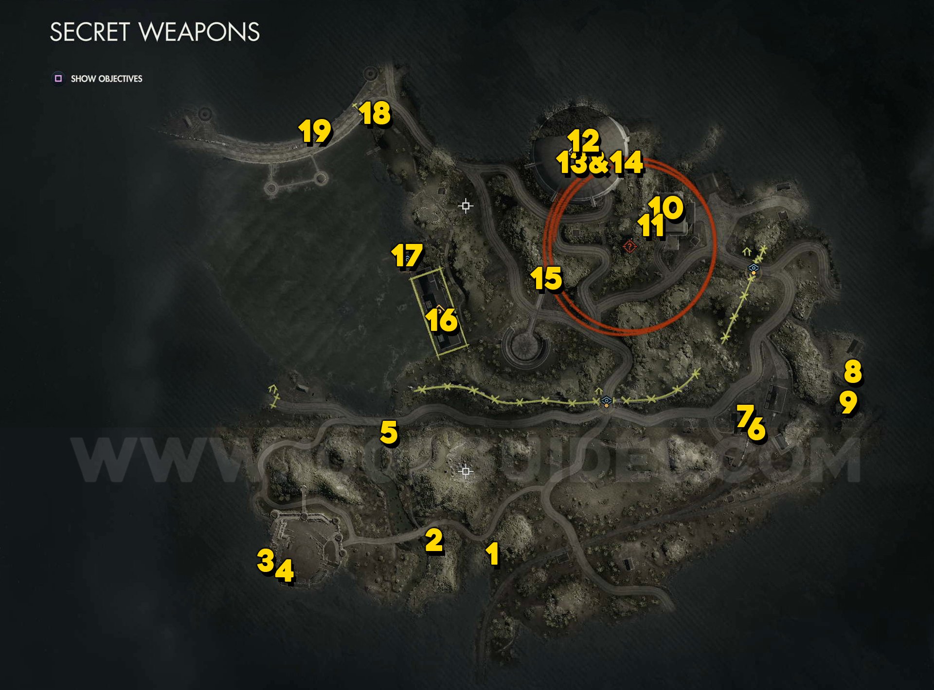 Sniper Elite 5 Secret Weapons (Mission 7) All Collectible Locations