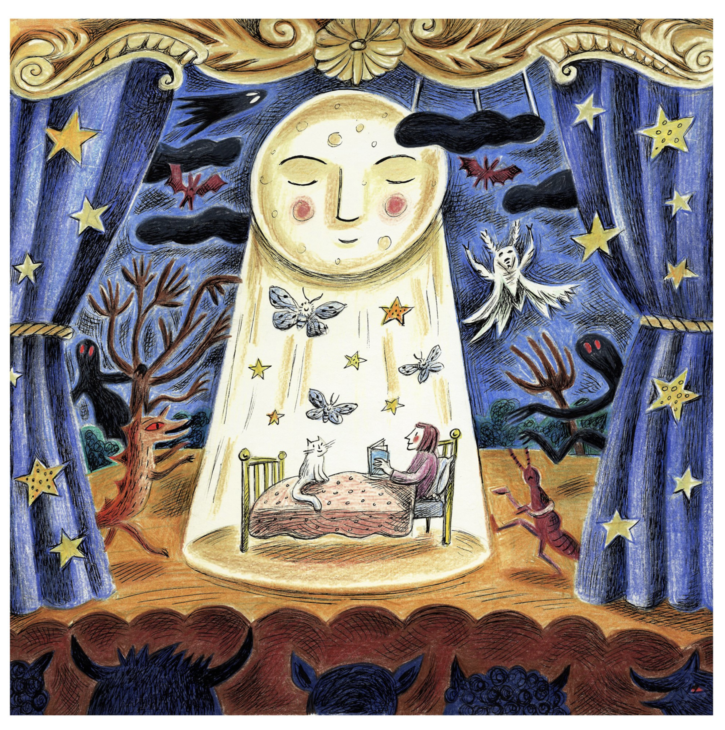 A logo for the Shirley Hughes 2025 Sketchbook Award, featuring an orange circle with a bird's face and a black and orange pencil design. The text includes 'Shortlisted for the Shirley Hughes 2025 Sketchbook Award' and 'Orange Beak' in orange cursive.