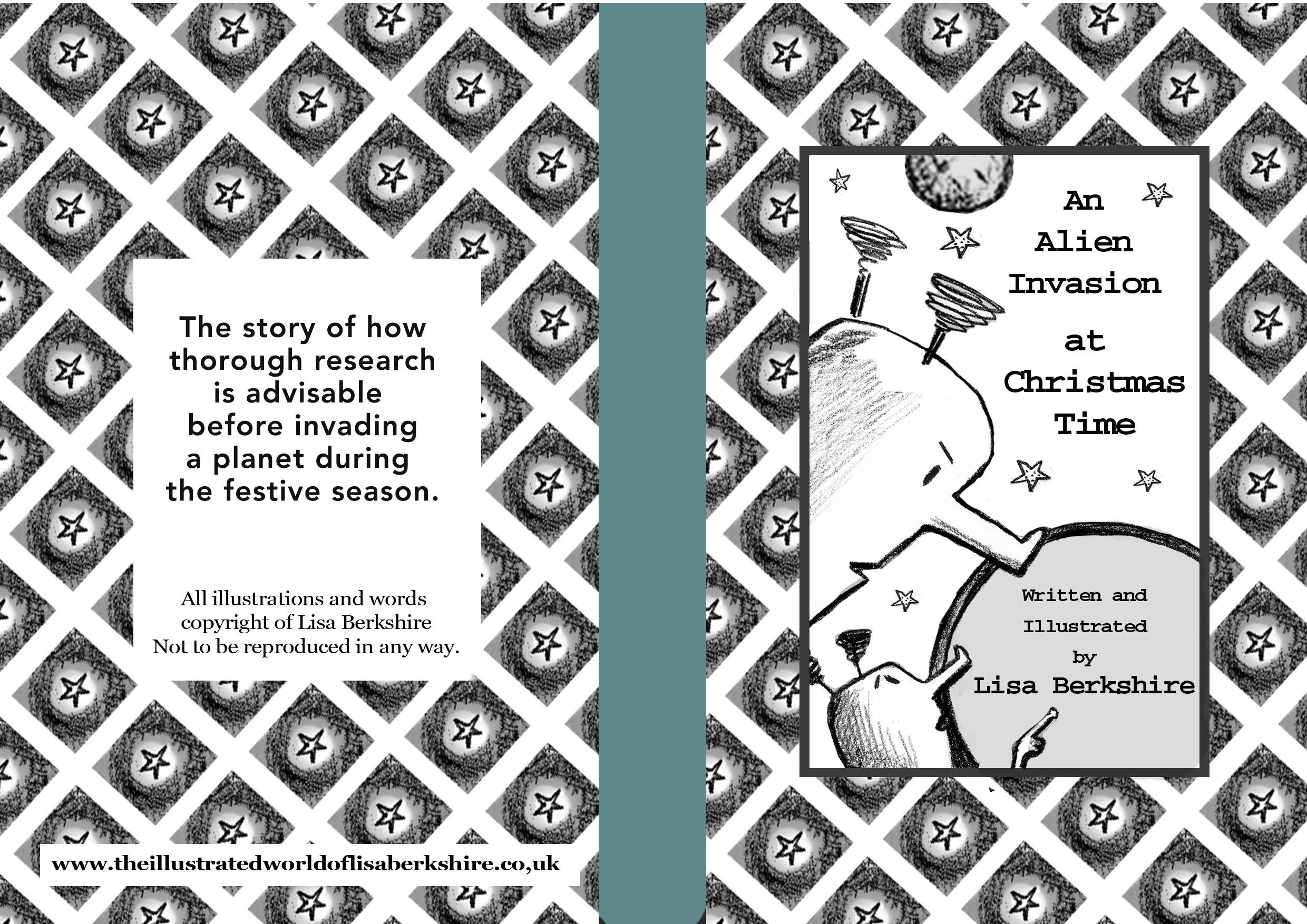 A6 Illustrated Christmas Story - An Alien Invasion at Christmas Time