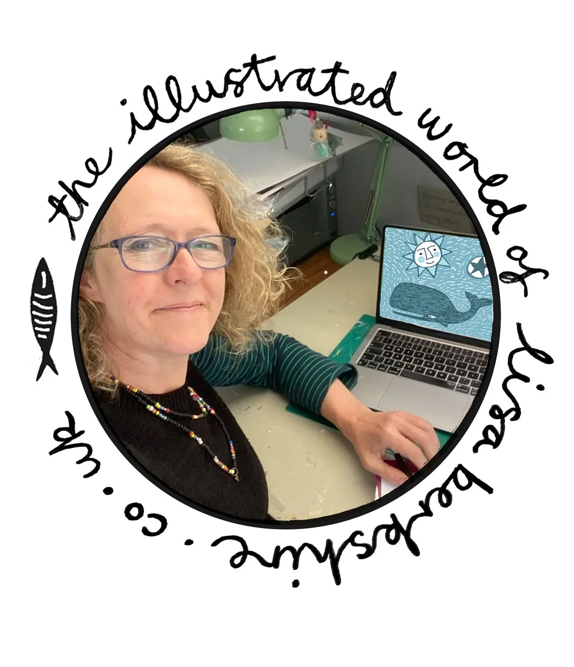 Picture of Lisa at her desk