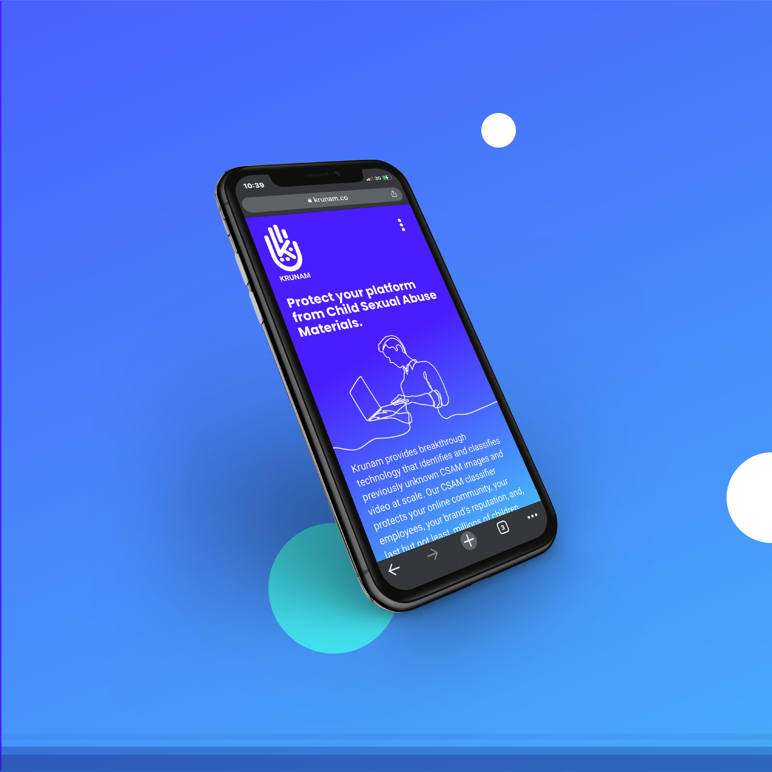 Original Krunam mobile website design