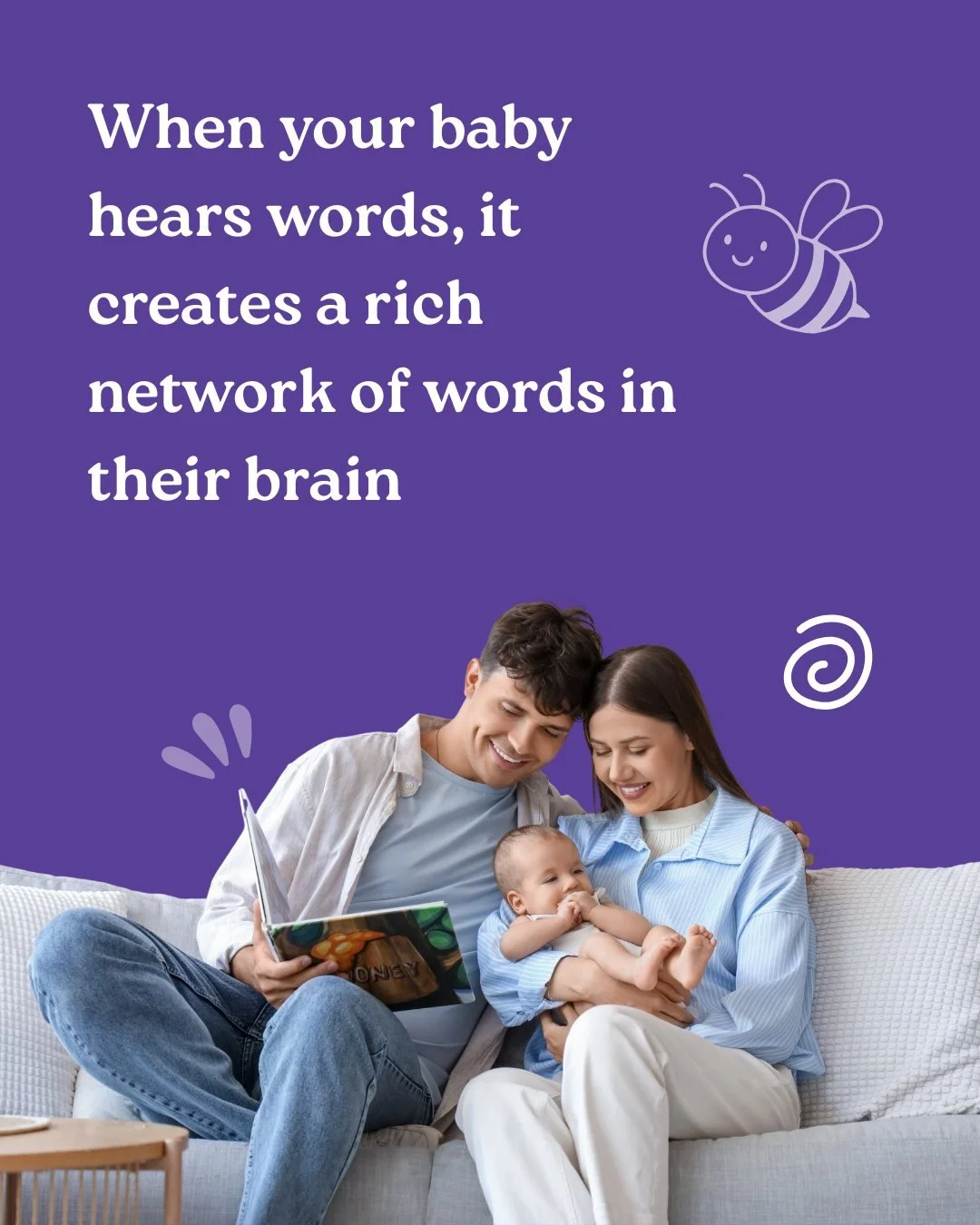 Those early story times matter more than you think!

Every word your baby hears helps build their language skills, laying the foundation for reading and learning later on. Snuggles, stories and simple conversations today can make a big difference tom