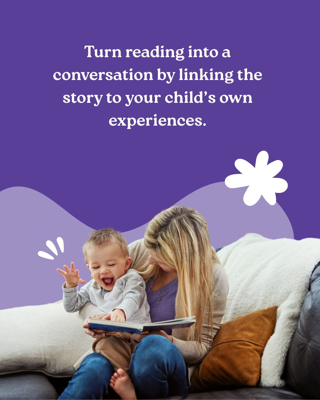 When children relate stories to things they have seen or done, it helps them understand the story better and builds their language and thinking skills.