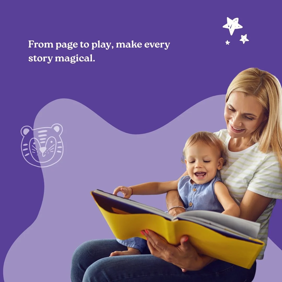 Shared reading teaches listening, memory and language skills, while introducing numbers, letters, colours and shapes all through play and stories.