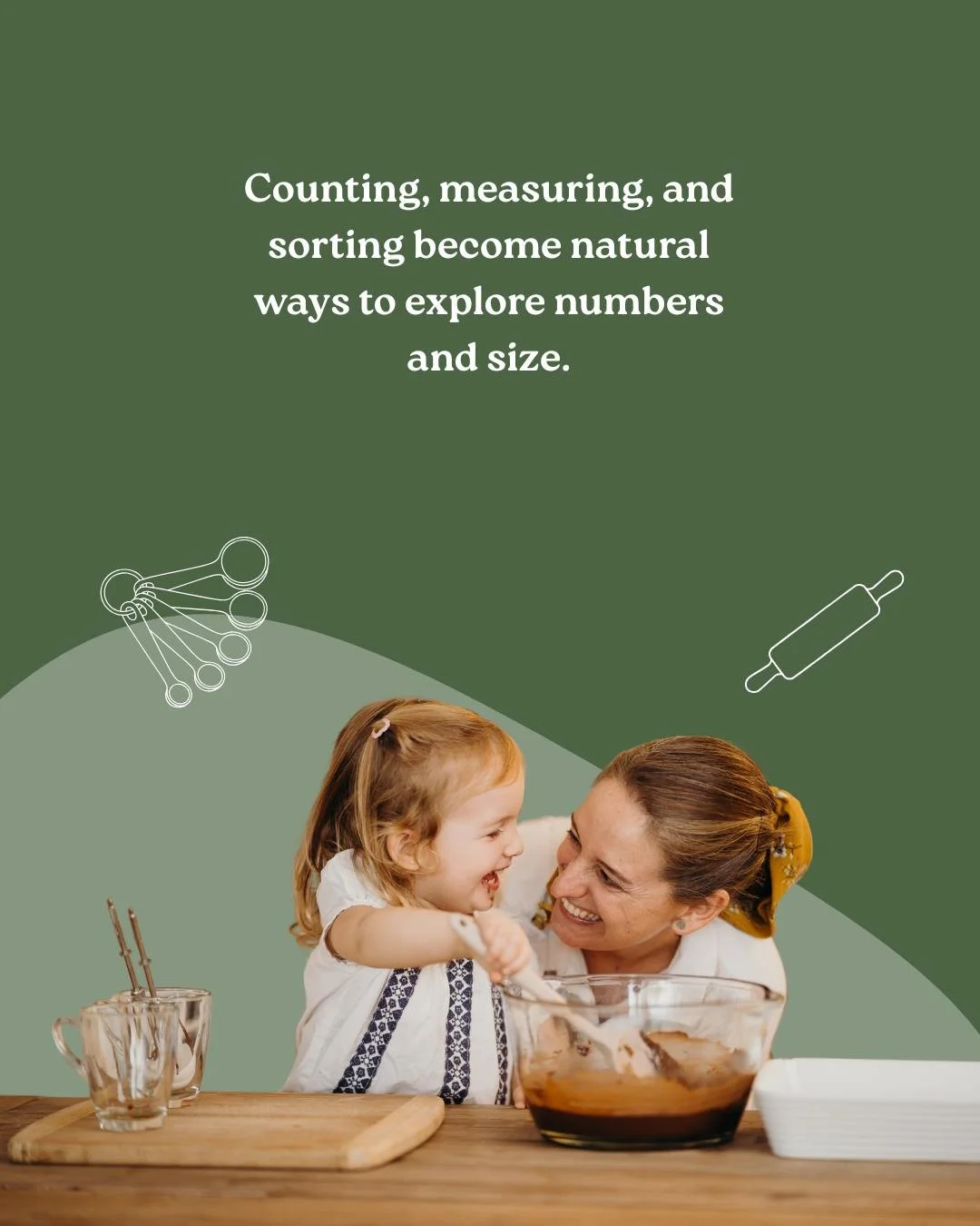 Count it, measure it or sort it. Whether you&rsquo;re baking together or playing, everyday moments turn numbers and sizes into fun discoveries.
