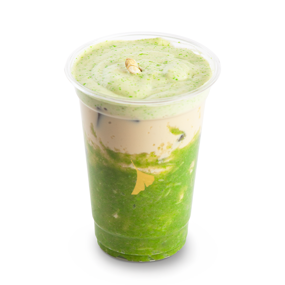 Green sticky rice jasmine milk tea