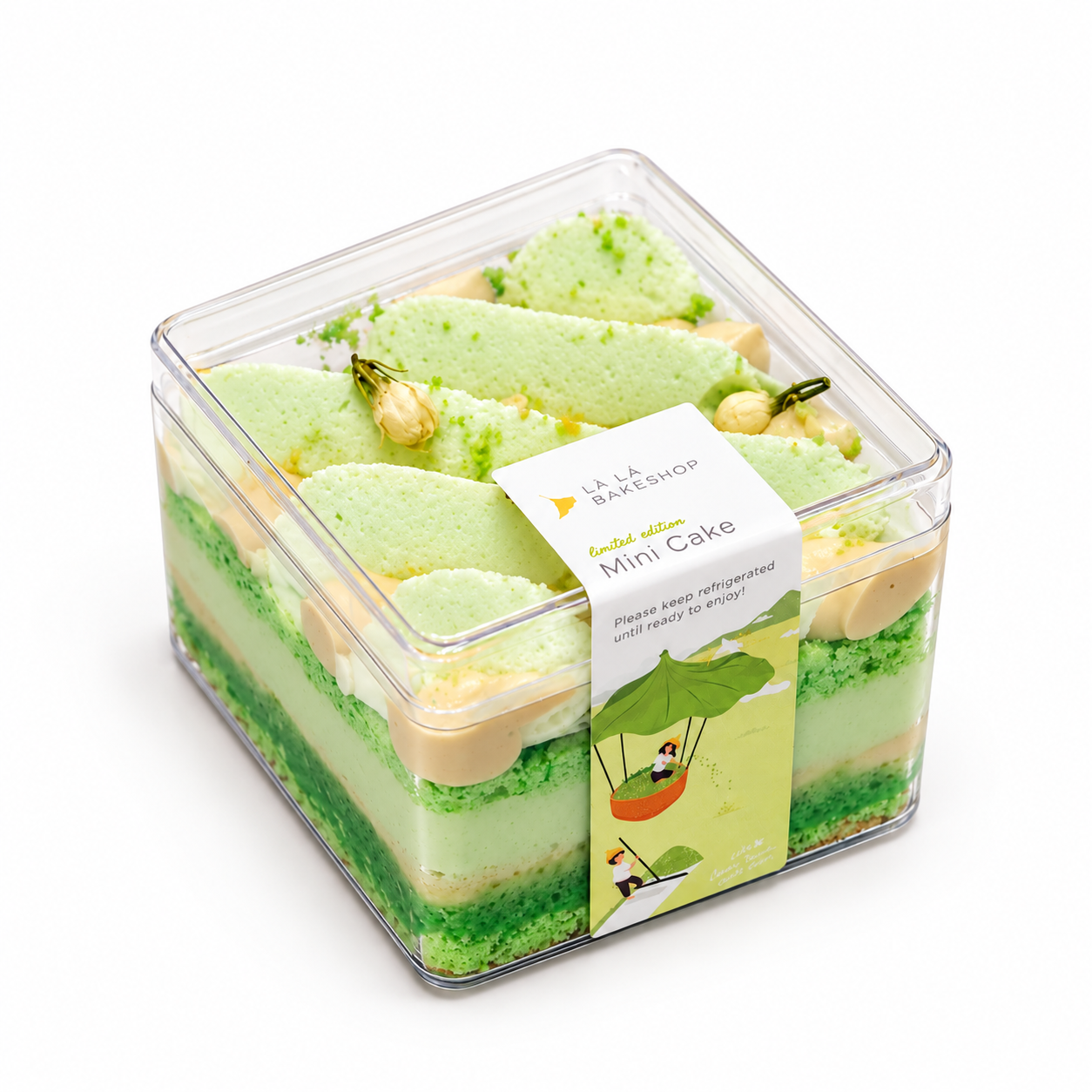 Green sticky rice jasmine mini cake