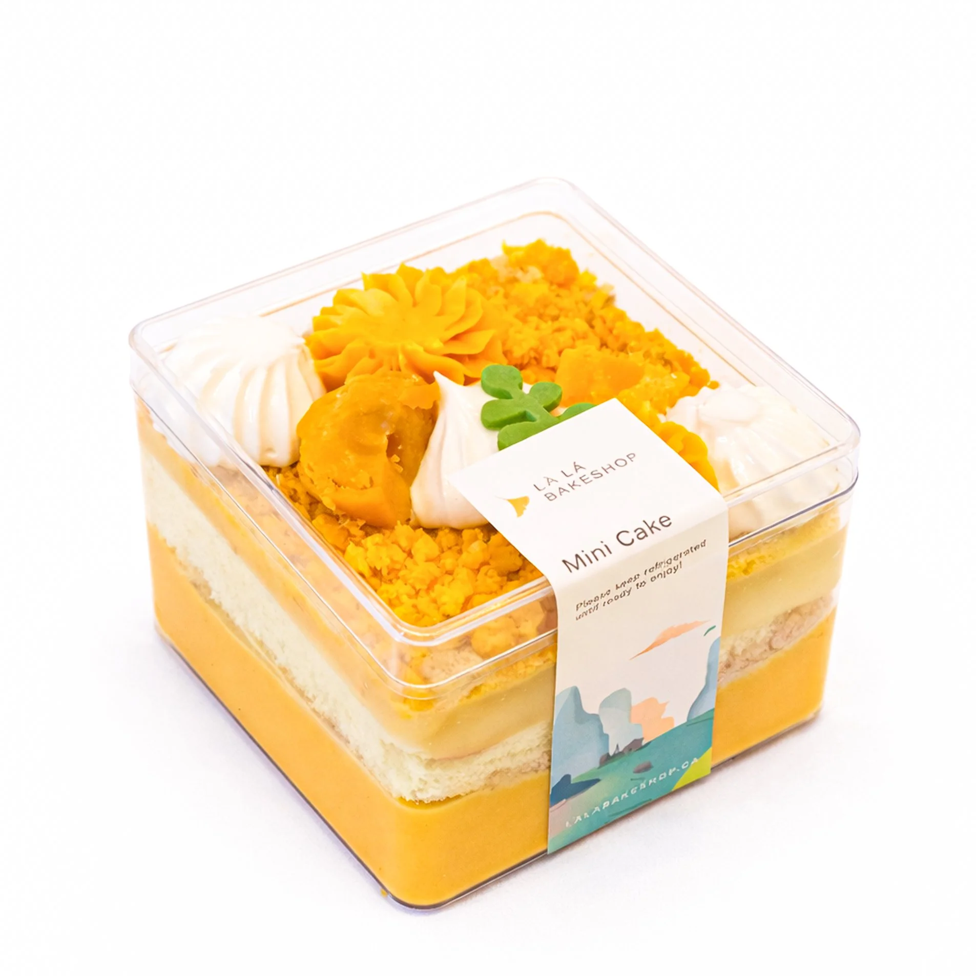 Salted egg mini cake · $9.25