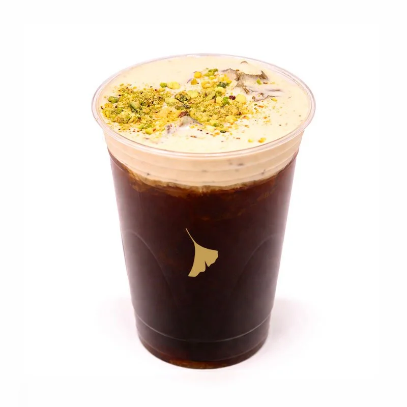 Raspberry pistachio foam cold brew · $7.75