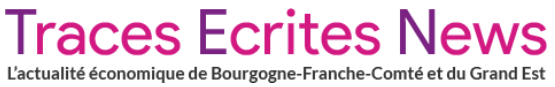 Traces Ecrites News logo with the subtitle "L'actualité économique de Bourgogne-Franche-Comté et du Grand Est" in French.