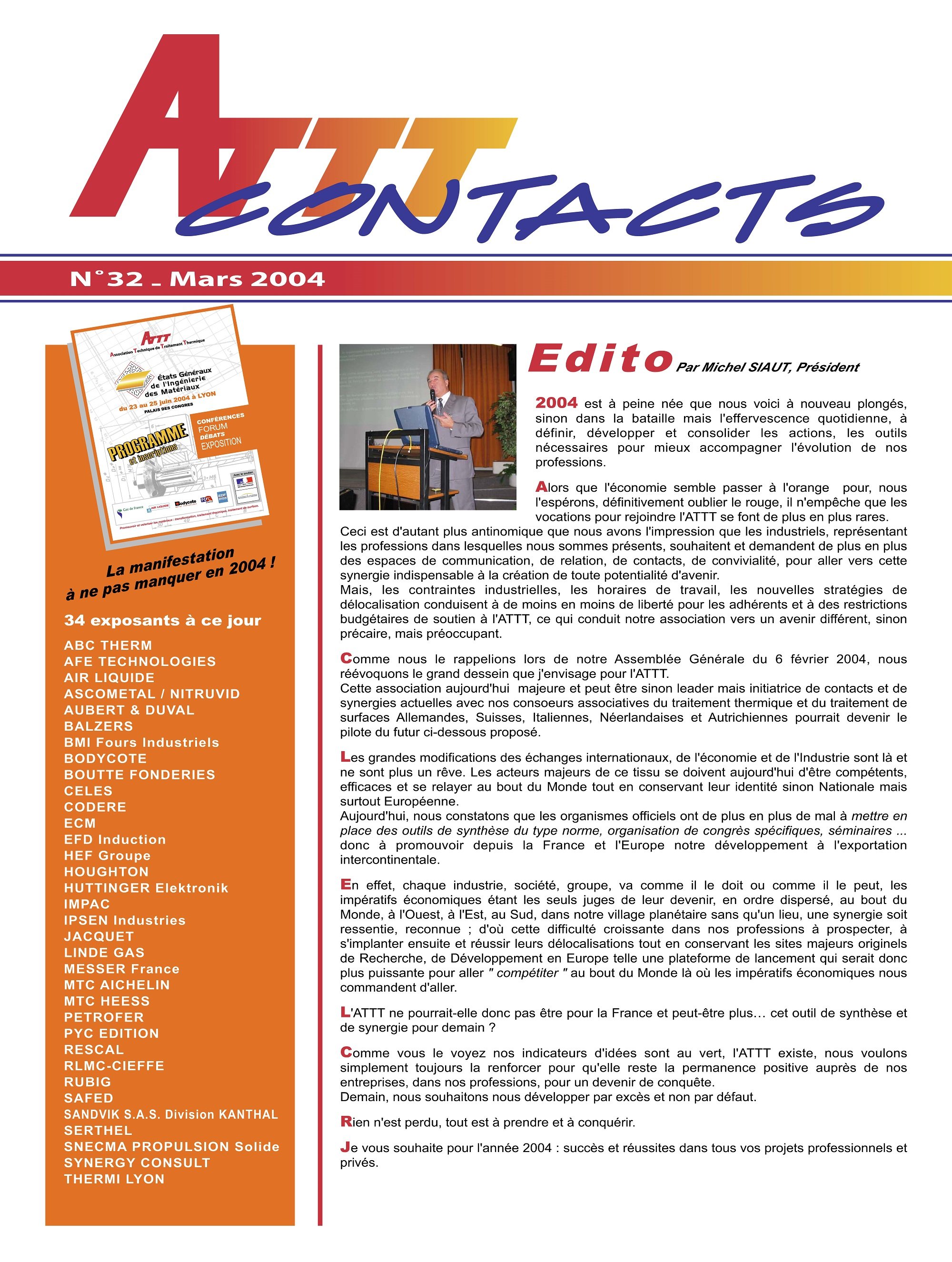 ATTT Contacts N°32 - March 2004