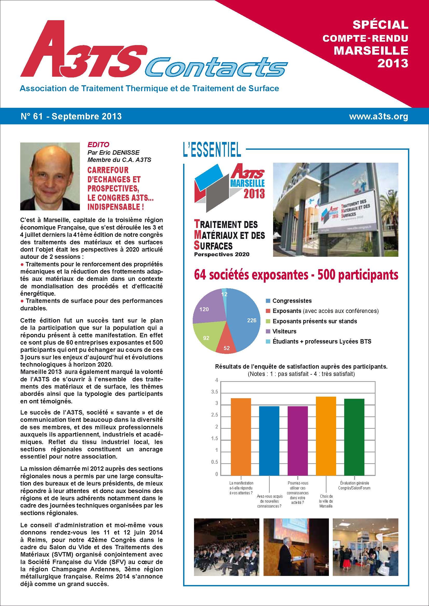 A3TS Contacts N°61 - September 2013