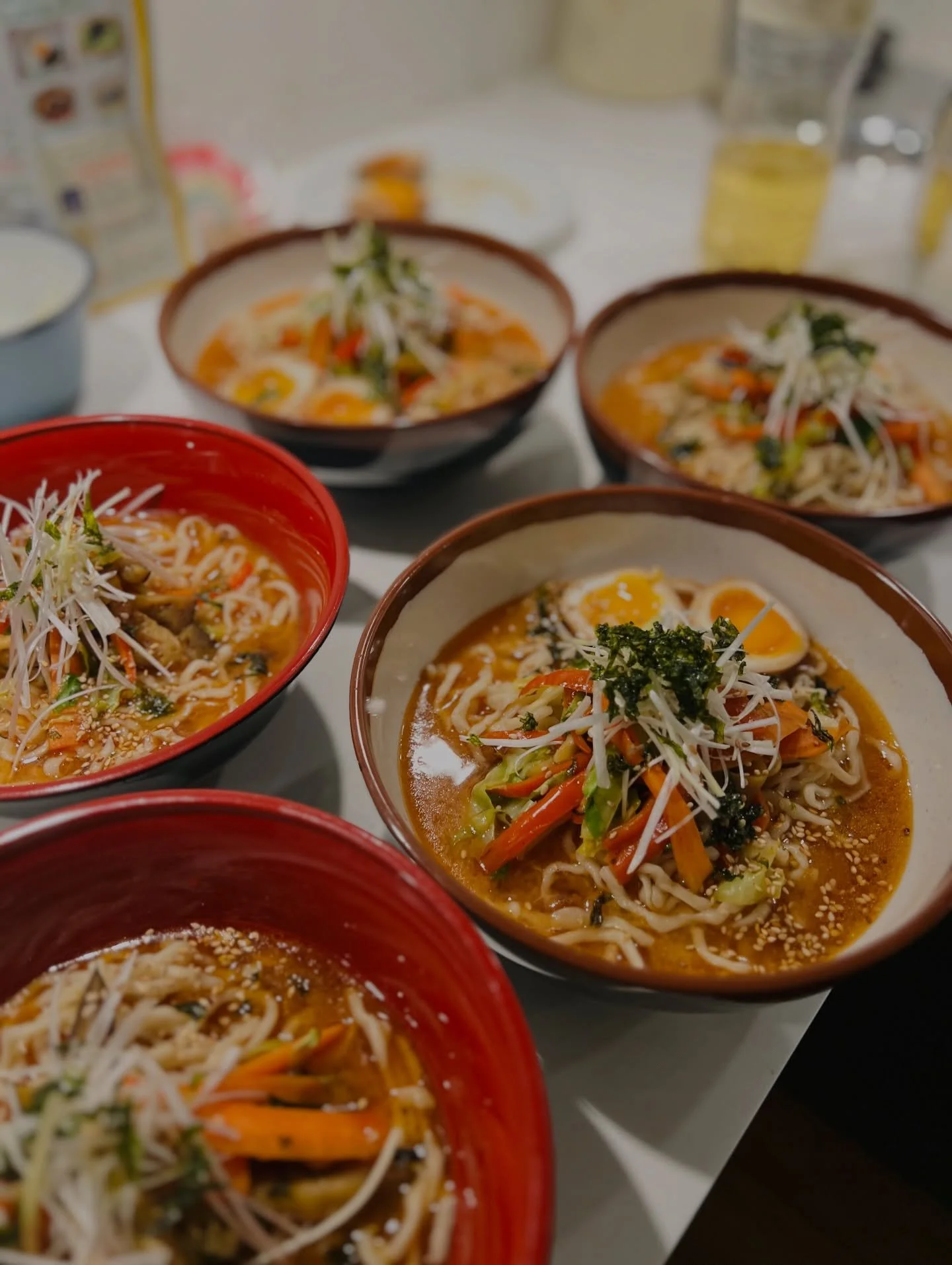 Miso ramen with freshly handmade ramen noodles 🍜🍜🍜
A cozy family home cooking class with ramen and crispy gyoza dumplings 🥟🥟🥟 it&rsquo;s the combination!😋

We made everything from scratch &mdash; mixing and kneading the dough, rolling and cutt