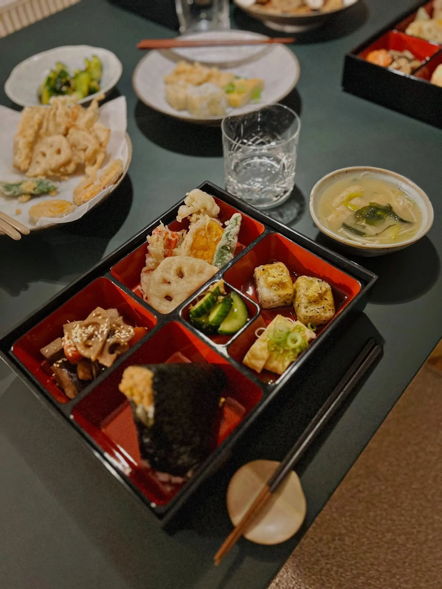 Vegetarian bento box meal class with this lovely couple🍱💕

We cooked comforting, homey Japanese dishes you&rsquo;d rarely find in restaurants. Our menu featured crispy vegetable tempura, fluffy dashimaki rolled omelette, Chikuzenni simmered vegetab