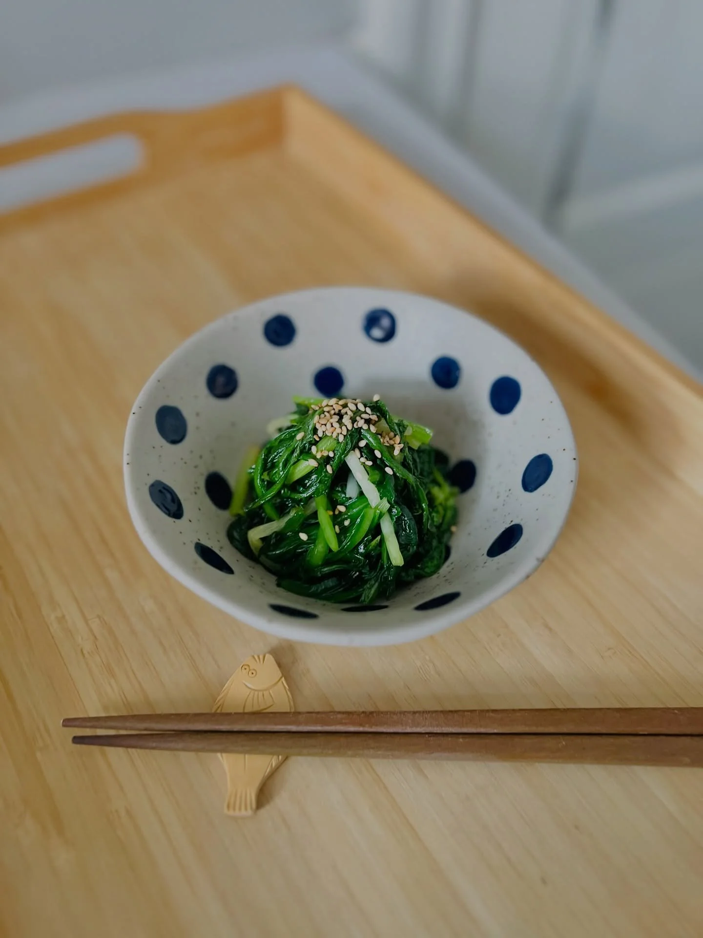 I made an Ohitashi mixed salad with wild ramsl&oslash;g and Japanese shungiku 🥬✨I got the shungiku from @ume this time.

It&rsquo;s really fun to go out and look for wild ramsl&oslash;g in the forest while enjoying the beautiful nature this season&m