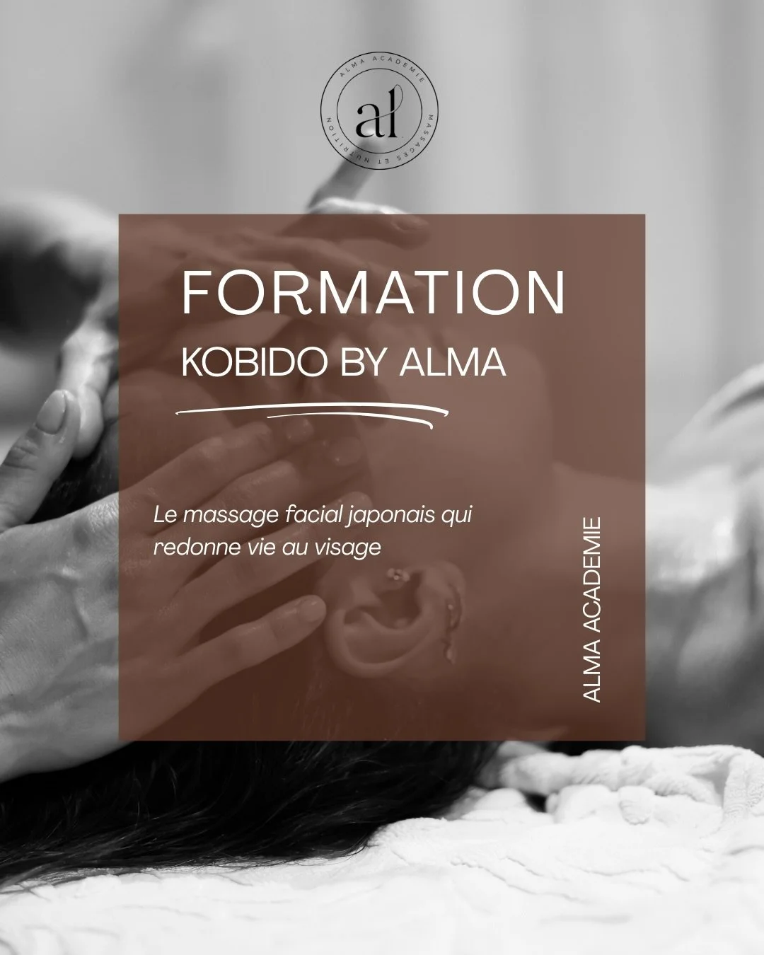 ✨ FORMATION KOBIDO BY ALMA ✨

Plongez dans l&rsquo;art ancestral du massage facial japonais Kobido, une technique d&rsquo;exception alliant bien-&ecirc;tre, esth&eacute;tique et pr&eacute;cision du geste.

Cette formation vous permettra de ma&icirc;t