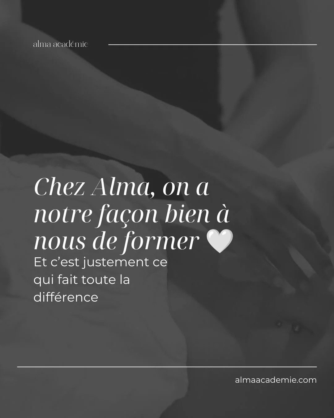 Quand Manon a cr&eacute;&eacute; Alma Acad&eacute;mie, elle voulait un endroit o&ugrave; elle aurait eu envie d&rsquo;apprendre elle-m&ecirc;me.

Un lieu chaleureux, sans chichis, o&ugrave; tu te sens chez toi d&egrave;s que tu franchis la porte 🤍  