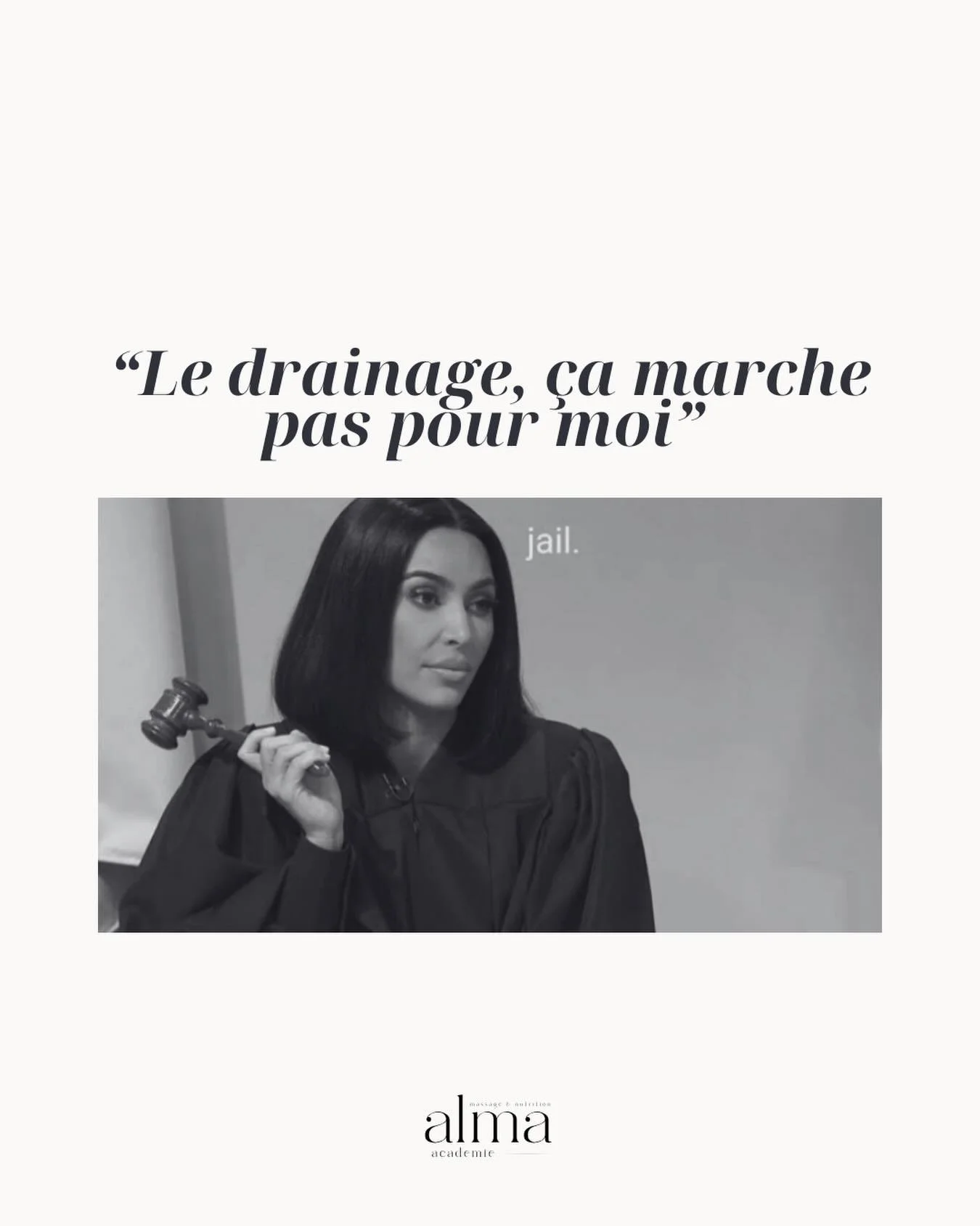&laquo;&nbsp;Le drainage &ccedil;a marche pas pour moi&rdquo; 👩&zwj;⚖️ jail.
&hellip;mais attendons deux secondes.

Le drainage lymphatique est un soin puissant, mais il fait partie d&rsquo;un tout.

Il vient soutenir un corps qui, lui aussi, fait s