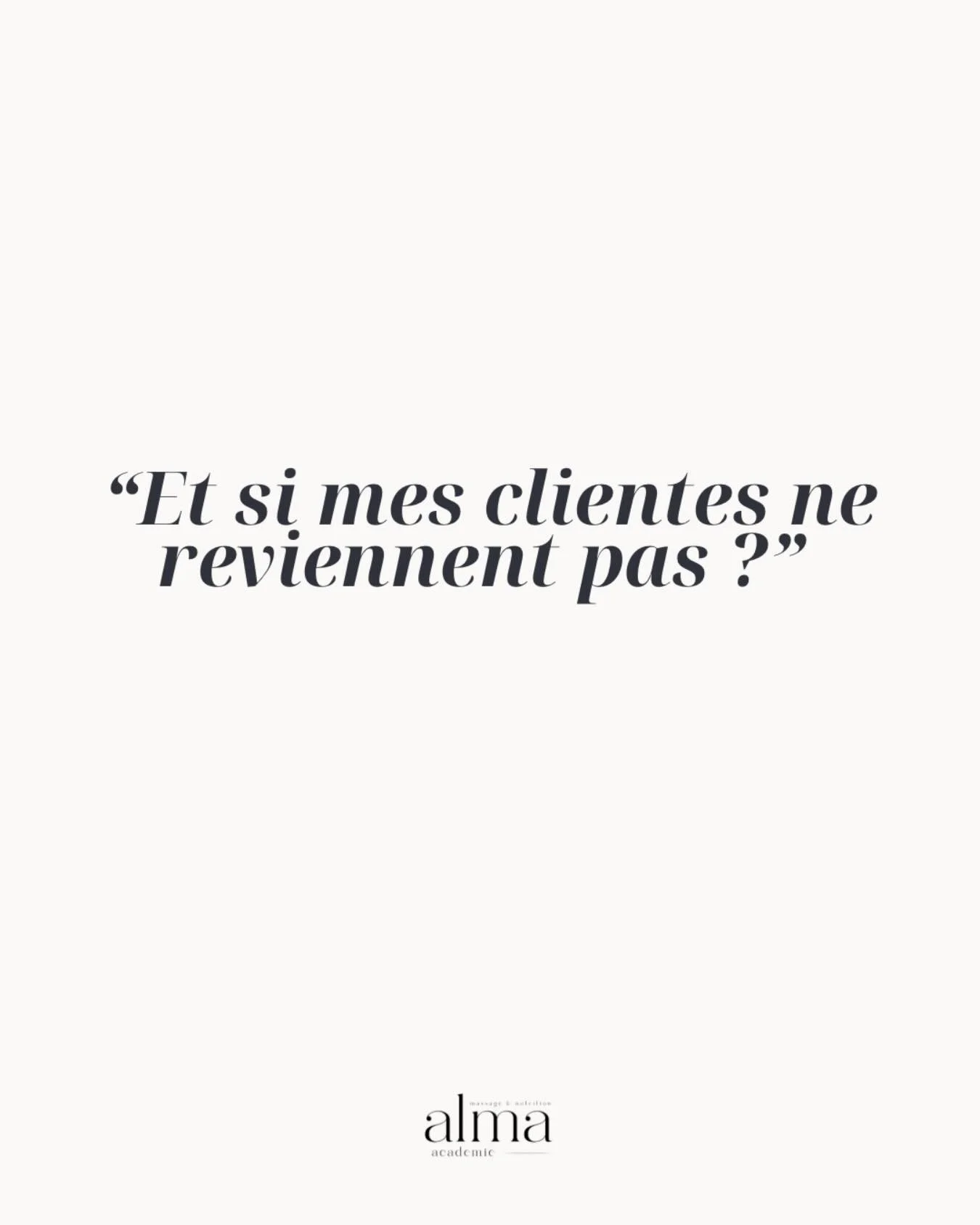 C&rsquo;est une question qu&rsquo;on entend souvent. Et c&rsquo;est normal de se la poser.

Parce qu&rsquo;un bon massage, &ccedil;a ne suffit pas toujours. 
Ce qui fait qu&rsquo;une cliente revient, ou pas&hellip; c&rsquo;est bien plus que &ccedil;a