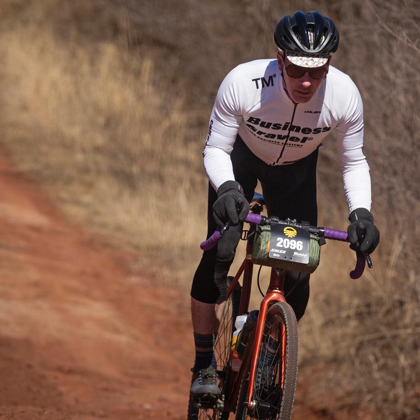 Casey on a recent serious gravel business trip. That Farther South big tube in humidity ripstop blends in perfectly to any environment.